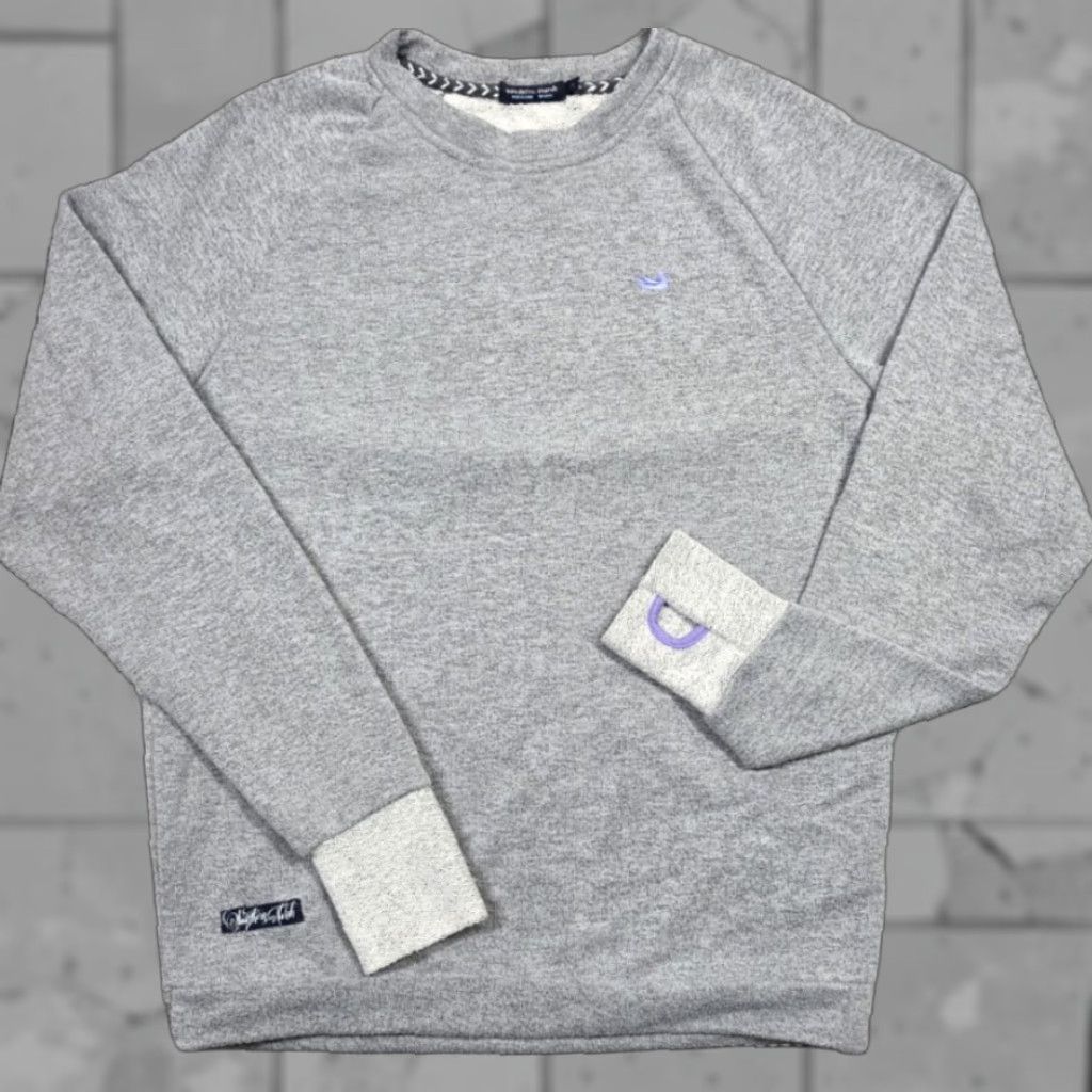 Vintage Southern Marsh Mens Sweatshirt Asheville Terry Gray Dotted Crewneck Pullover S-Size, Embroidered Logo, Stretch Cuffs, Carded, Preppy Golf Style Size US S / EU 44-46 / 1 - 1 Thumbnail