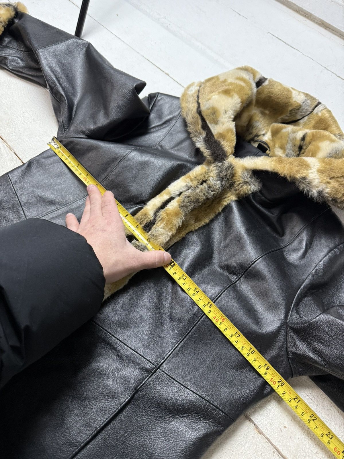 Japanese Brand Woodpecker Leather Coat Faux Fur Collar Casual Collection Size M / US 6-8 / IT 42-44 - 21 Thumbnail