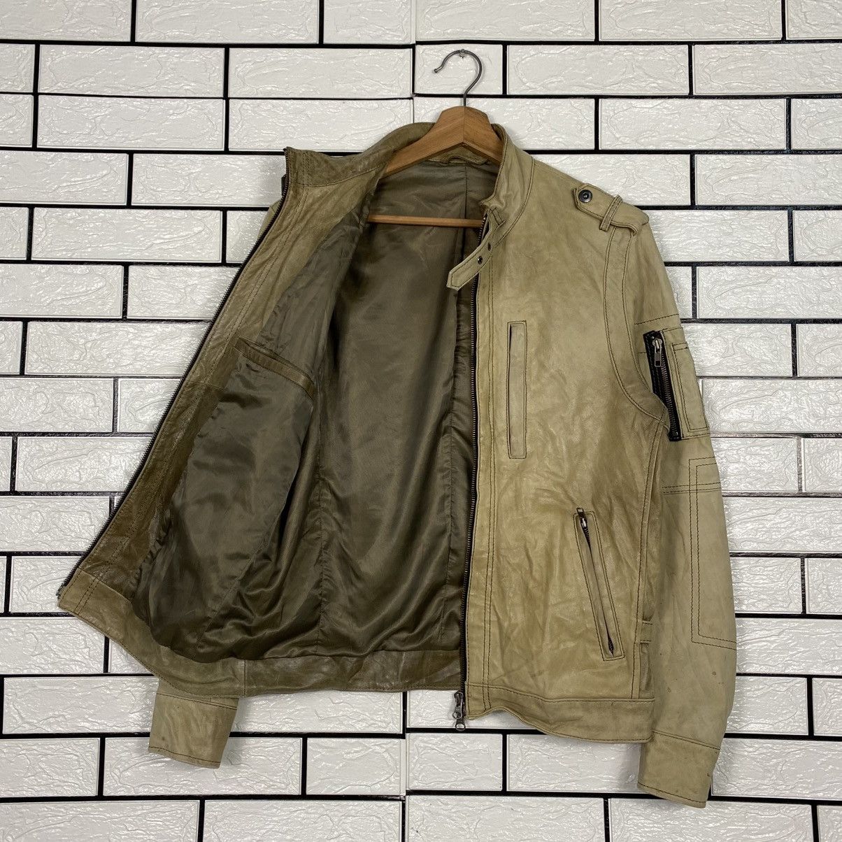 Japanese Brand 📌Vintage Cafe Racer Leather Jacket GGPX Issey Miyake Size US M / EU 48-50 / 2 - 14 Thumbnail