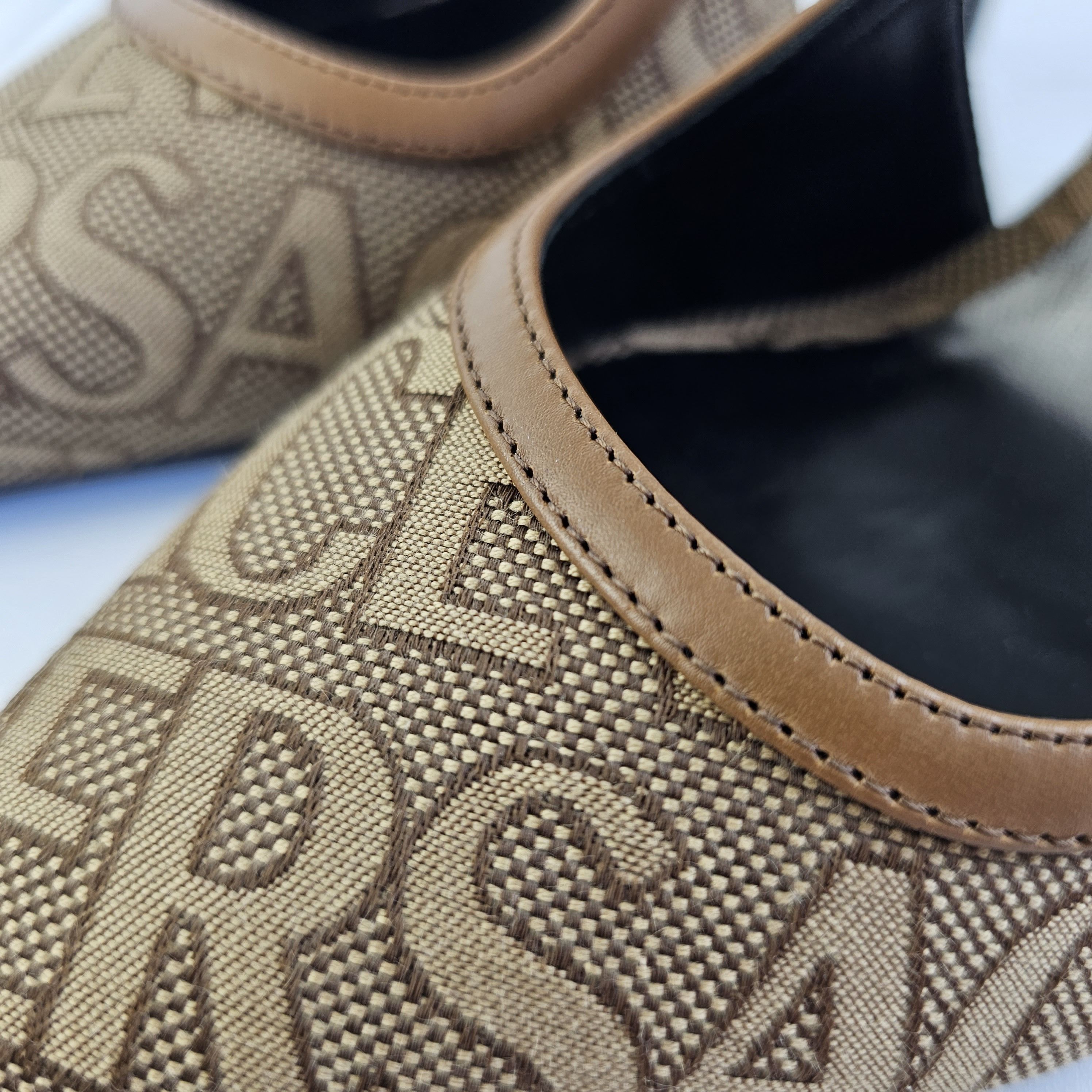 Versace Versace Greca 95mm Beige Slingback Pumps New Size US 5.5 / IT 35.5 - 3 Thumbnail