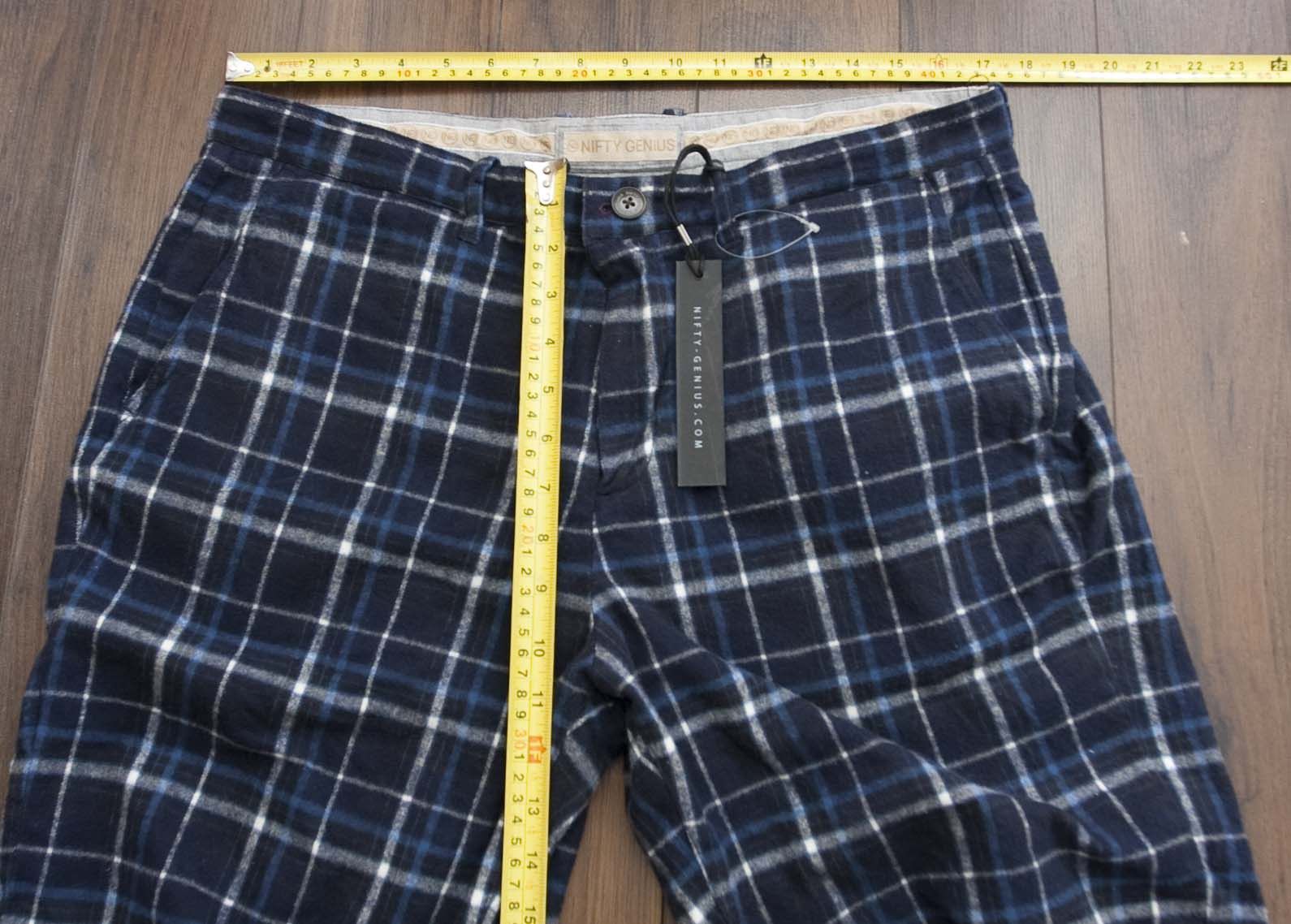 Other New Nifty Genius Short Size 34 Flannel Blue Plaid Size US 34 / EU 50 - 3 Thumbnail