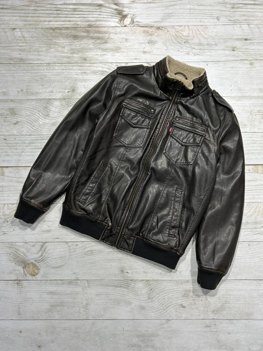 Vintage levis leather sales jacket