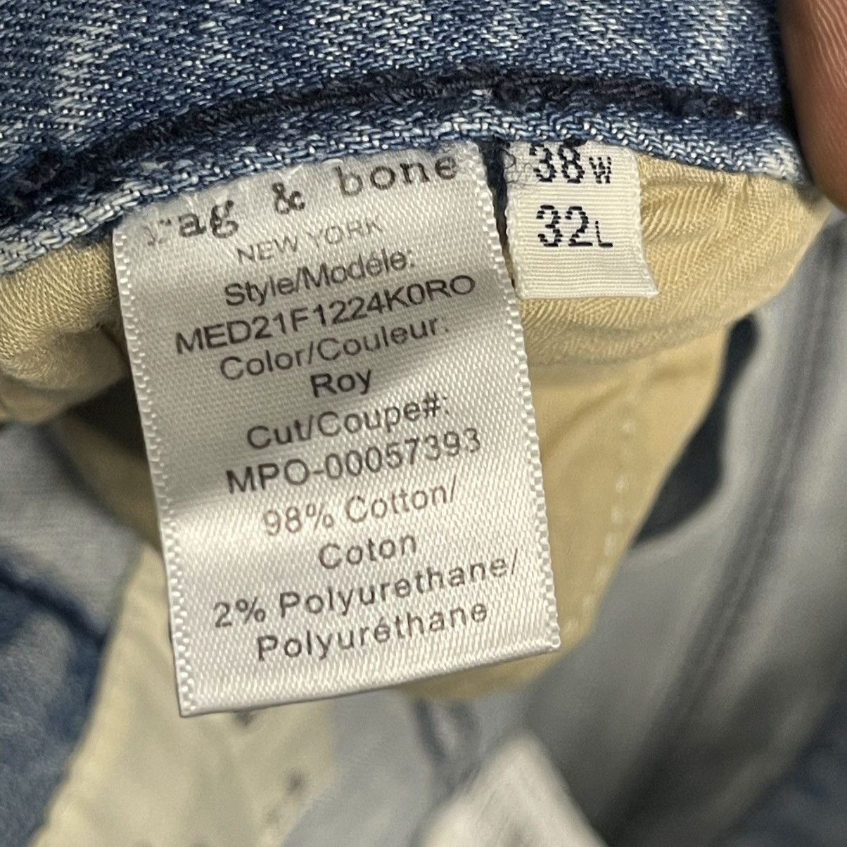 Rag & Bone Rag & Bone Roy Authentic Stretch Denim Jeans Size US 38 / EU 54 - 9 Thumbnail
