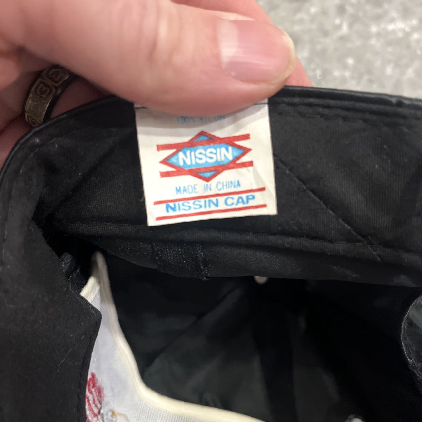 Vintage VINTAGE Nissin Desert Storm Baseball Cap Zipper back Hat Black Satin Adjustable Men Adults Casual 1991 Military Theme Size ONE SIZE - 8 Thumbnail