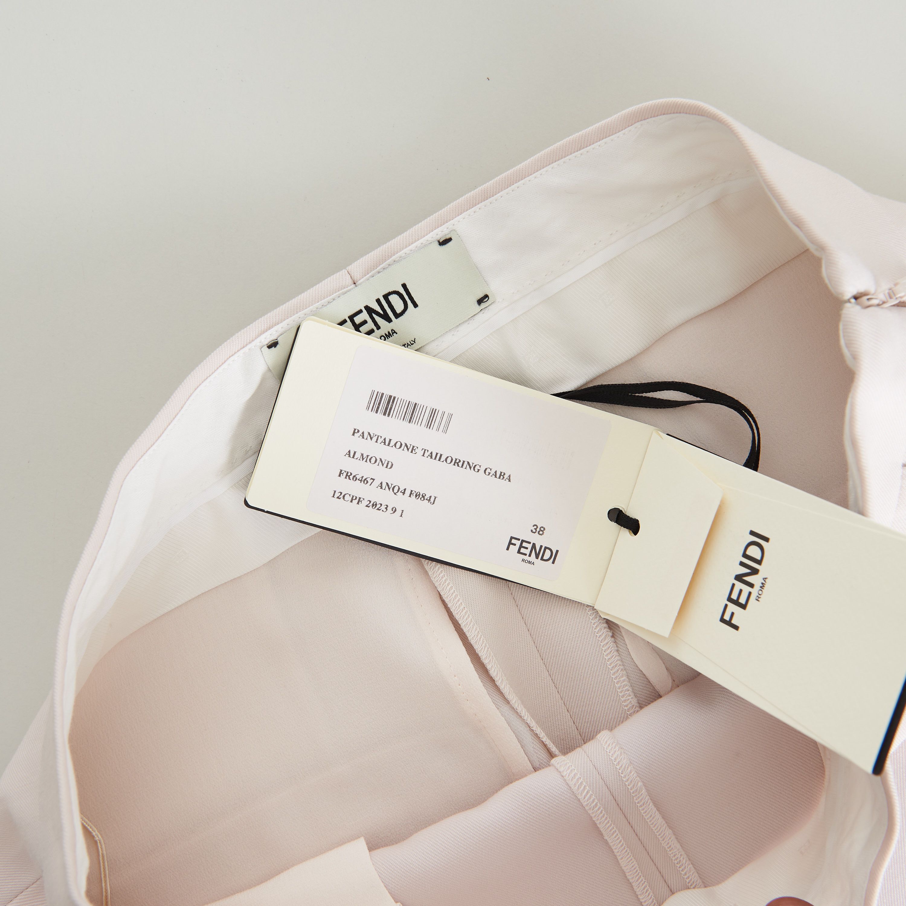 Fendi Beige Satin Trousers - Satin Panel, Asymmetrical Effect Size 27" / US 4 / IT 40 - 18 Thumbnail
