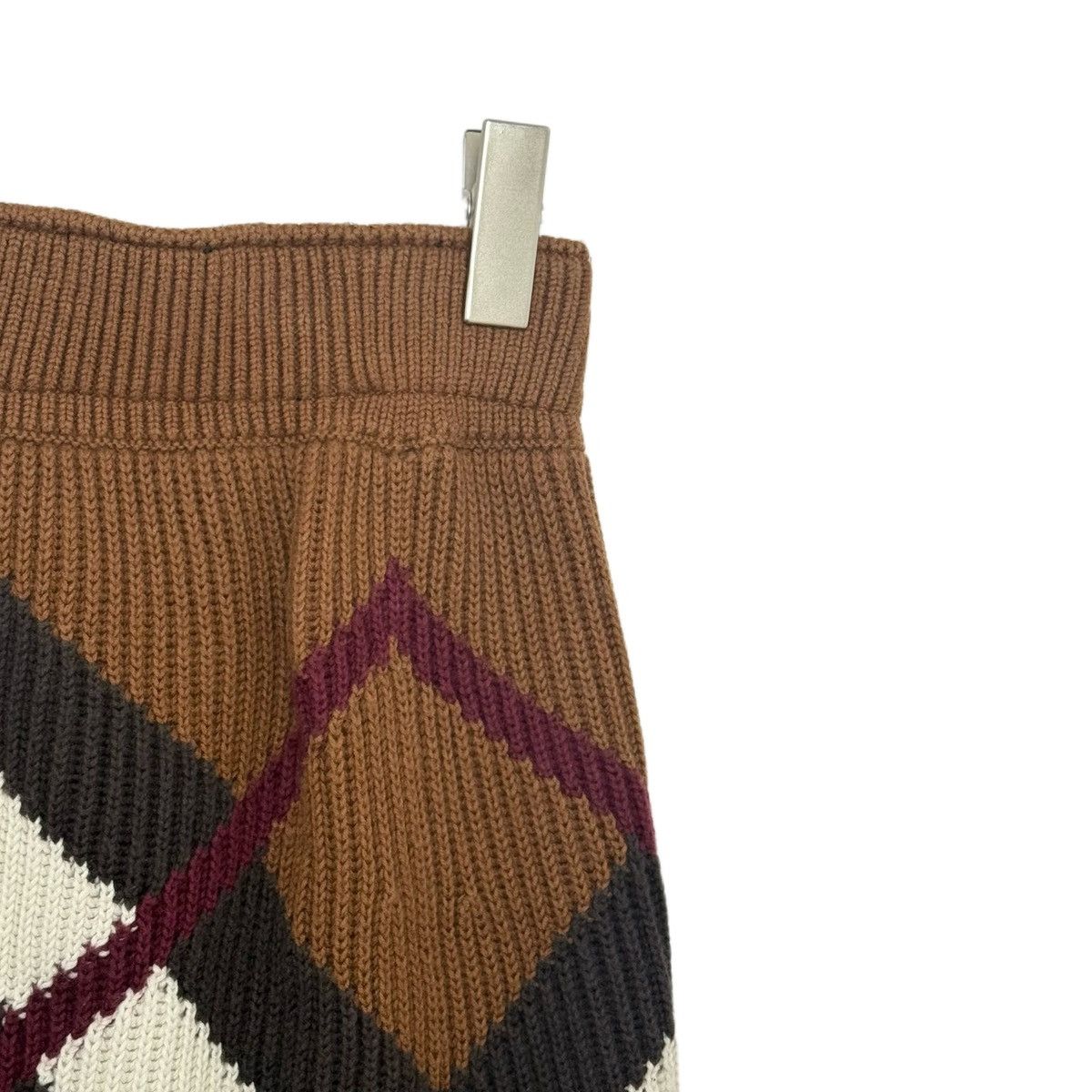 Burberry Burberry Chevron Cashmere Blend Mini Casual Skirt K26WX Size 27" / US 4 / IT 40 - 4 Thumbnail