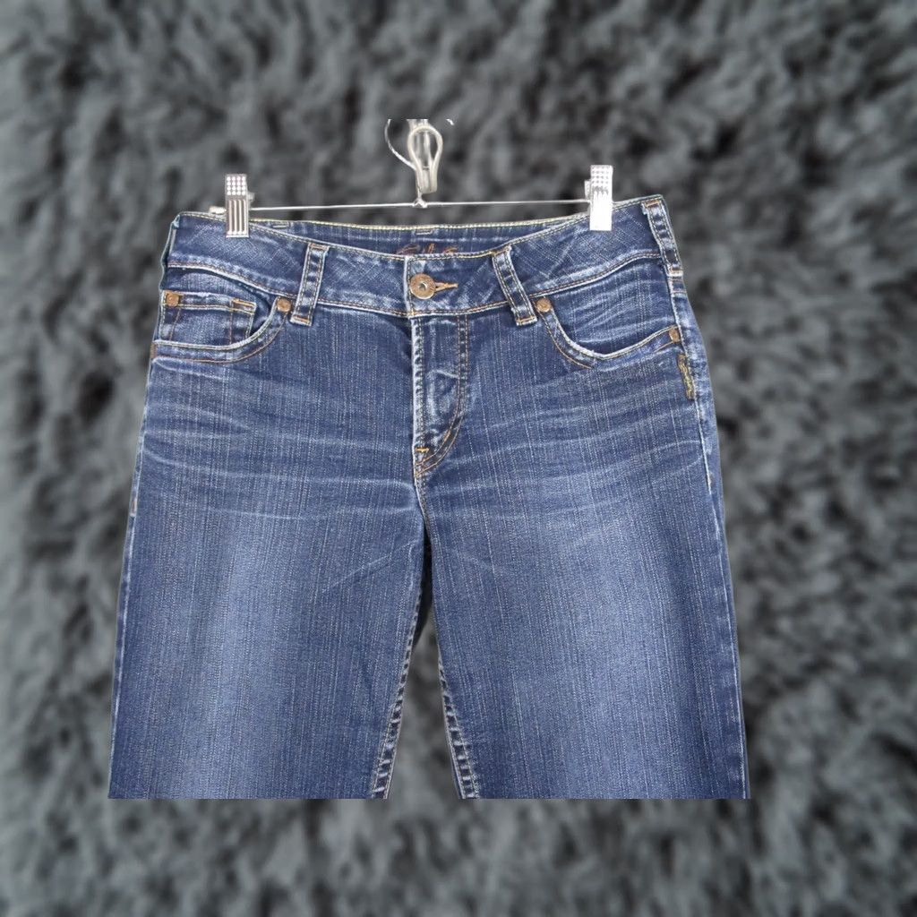 Silver Jeans Co. Silver Jeans Co Womens Suki Bootcut Jeans Medium Wash Blue W30x32 Distressed Size 30" / US 8 / IT 44 - 1 Thumbnail