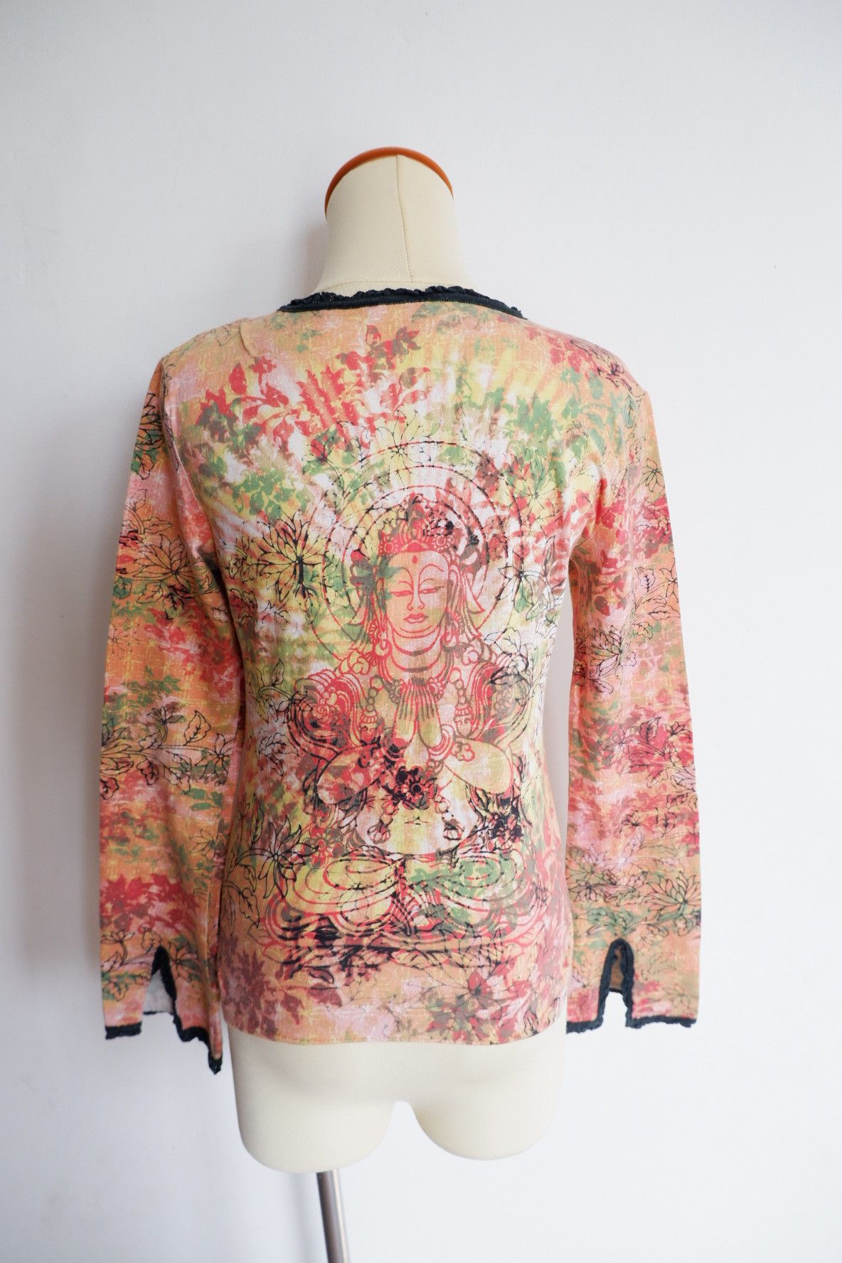Vivienne Tam 1990s Vintage Rare Vivenne Tam Budha Printed Long Sleeve Size S / US 4 / IT 40 - 13 Thumbnail
