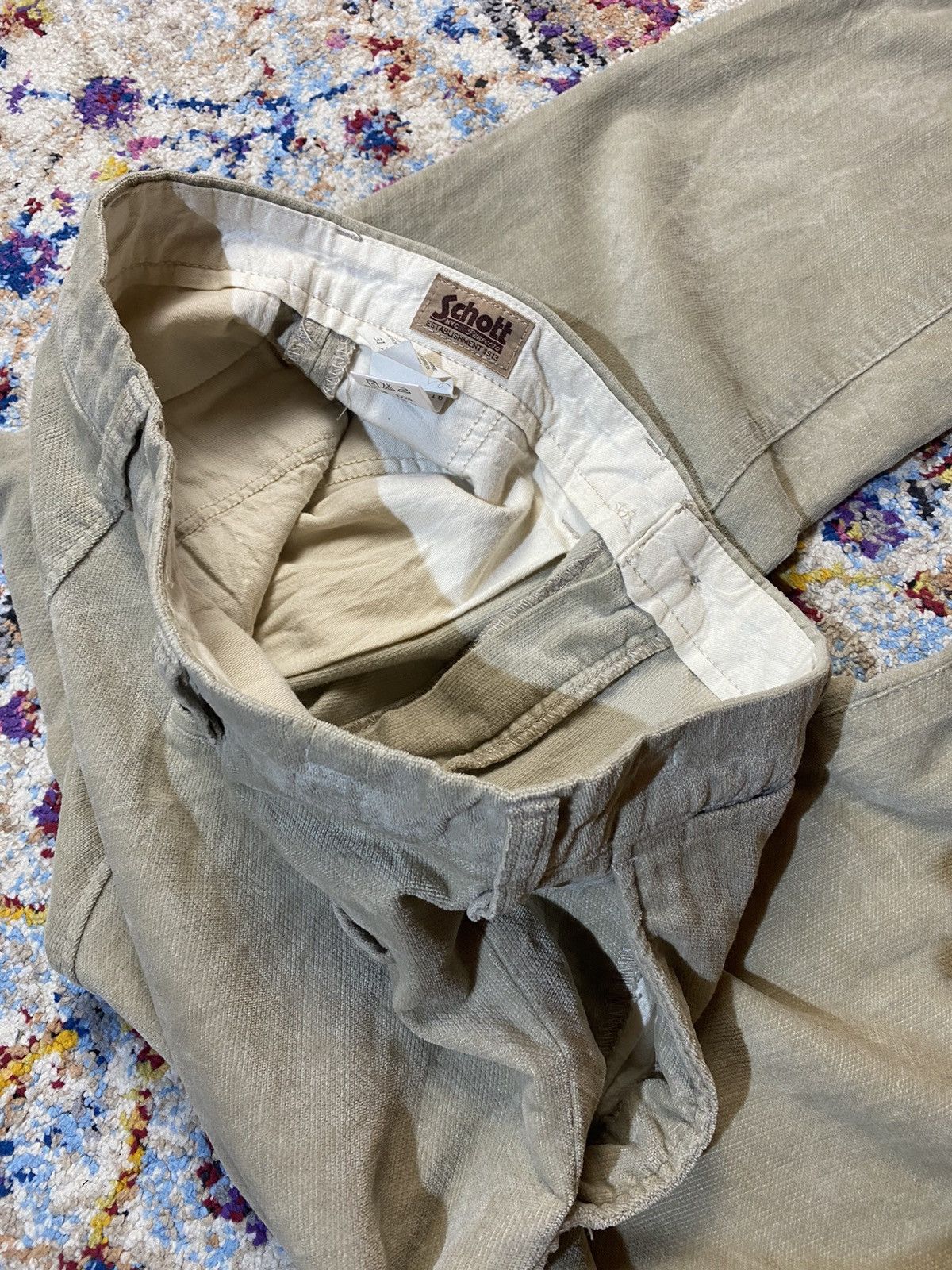 Japanese Brand × Schott Classic Schott Super Fleece Corduroy Casual Pants W31 Size US 31 - 3 Thumbnail