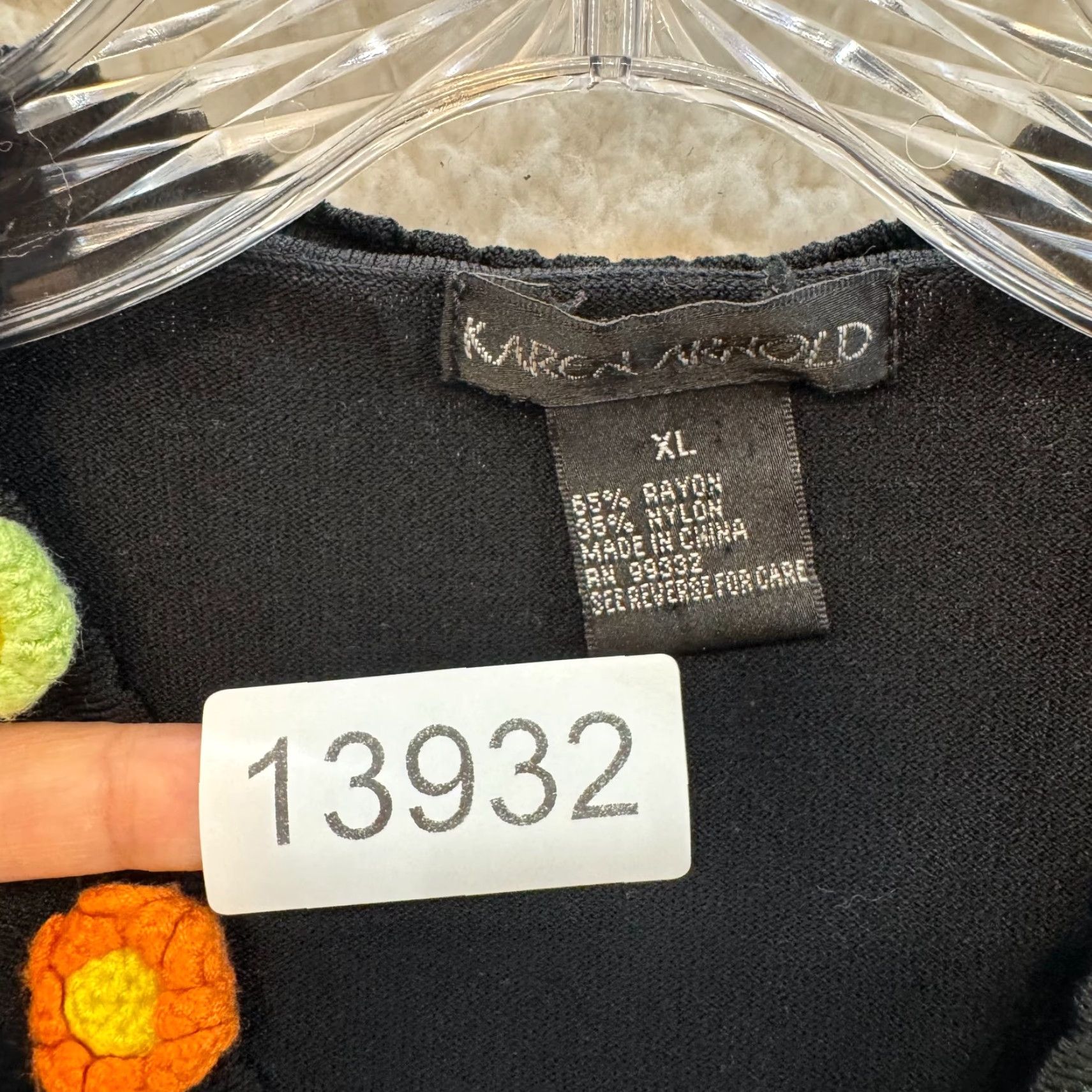 Etro VINTAGE Karen Arnold Shirt XL Black Crochet Floral Retro Cottagecore Boho Bohemian Women/Mens? Size XL / US 12-14 / IT 48-50 - 6 Thumbnail