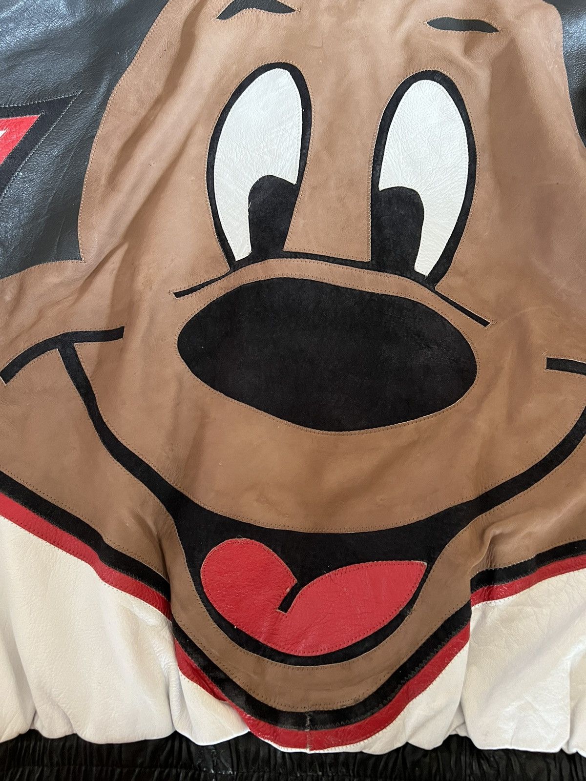 Disney × Mickey Mouse Vintage Mickey Mouse Disney Leather Jacket 90s Size US L / EU 52-54 / 3 - 9 Thumbnail