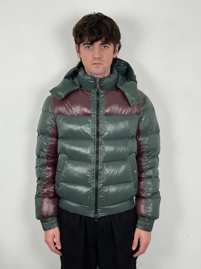 Vintage Massimo Rebecchi Green & Bordeaux Extra Hooded Puffer Jacket Size US M / EU 48-50 / 2 - 1 Thumbnail