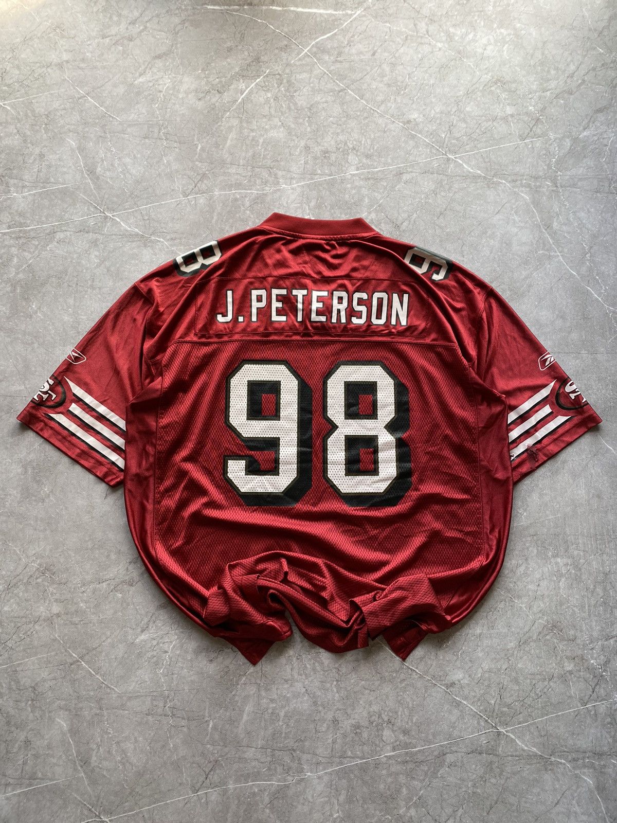 Reebok 🇺🇸SAN FRANCISCO 49ERS NFL FOOTBALL JERSEY REEBOK #98 PETERSON Size US XL / EU 56 / 4 - 3 Thumbnail