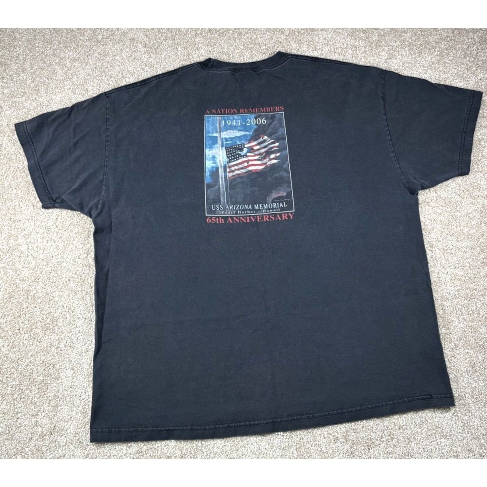 Vintage VINTAGE USS Arizona Memorial Pearl Harbor Hawaii Black T-Shirt Made In USA •Size XXL Size US XXL / EU 58 / 5 - 3 Thumbnail