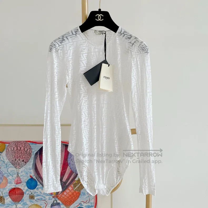 Fendi White monogram jumpsuit