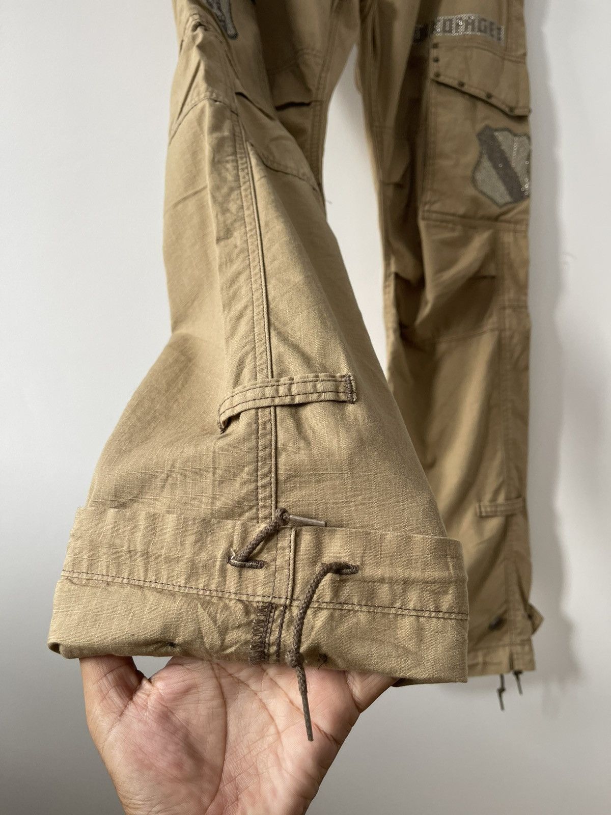 Seditionaries Rare Vintage RATTLE TRAP Japan Parachute Bondage Cargo Pant Size US 34 / EU 50 - 3 Thumbnail