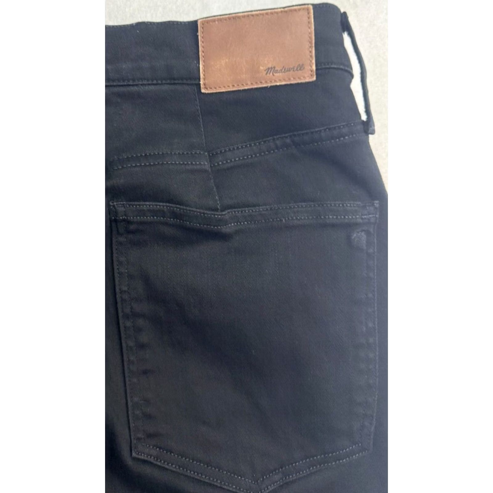 Madewell Madewell Jeans Skinny 8" 30x30 Tall Black Denim Button Zip High Rise Womens 90s City Preppy Vintage Jeans Size 24" / US 00 / IT 34 - 5 Thumbnail