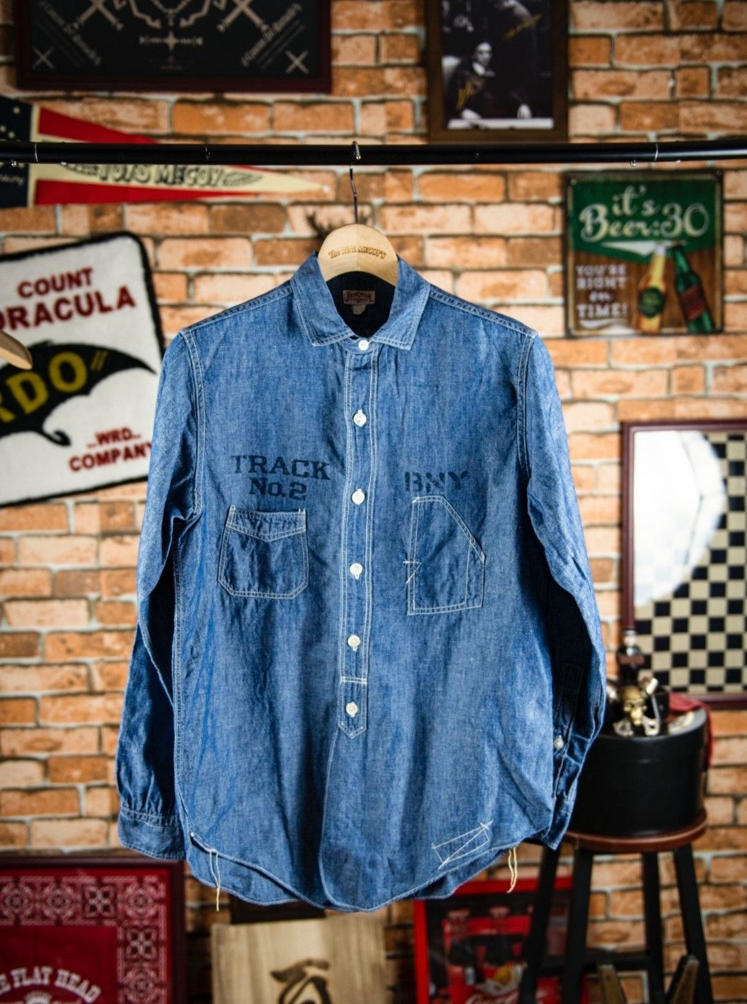 image of Freewheelers Shirt in Blue, Men's (Size Small)
