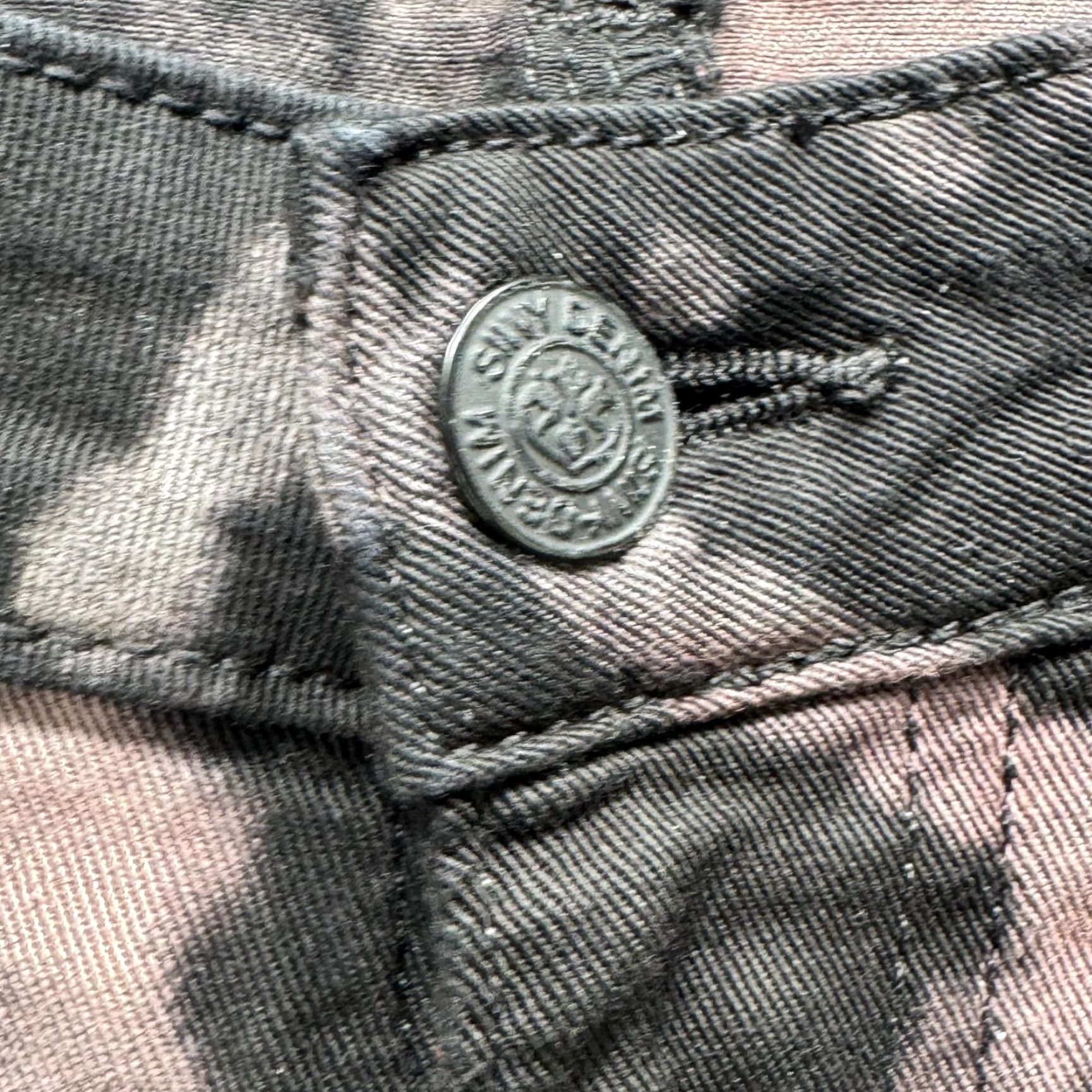 Vintage Siwy Jeans Womens 27 Black Hannah Graffiti Skinny Low Rise Stretch Denim USA Size 27" / US 4 / IT 40 - 3 Thumbnail