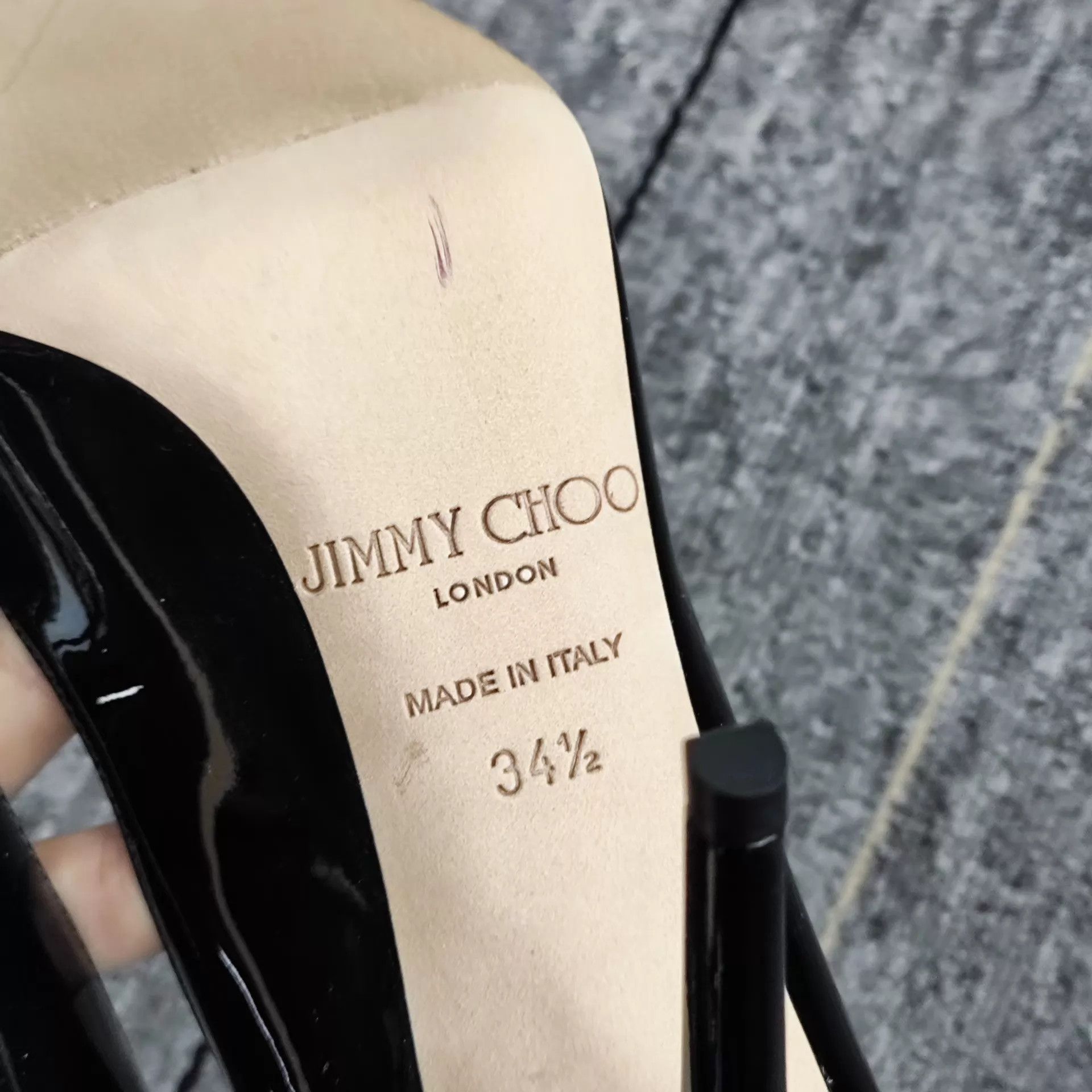 Jimmy Choo Jimmy Choo Patent Colorblock Heels Black 34.5 Size US 4 / IT 34 - 7 Thumbnail
