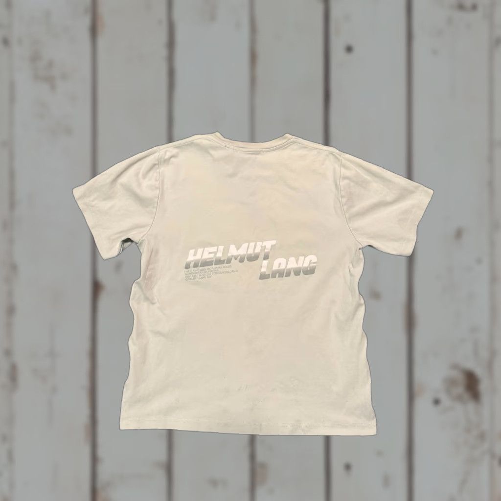 Helmut Lang Helmut Lang Piping Tee Mens Size Medium Smoke Grey Back Logo Graphic 2021 Size US M / EU 48-50 / 2 - 1 Thumbnail