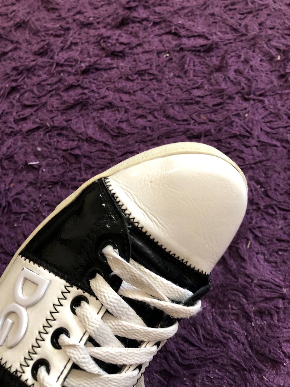 Dolce & Gabbana DOLCE GABBANA Black White Lace Up Shoes Sneakers Sporty Size US 8.5 / IT 38.5 - 17 Thumbnail