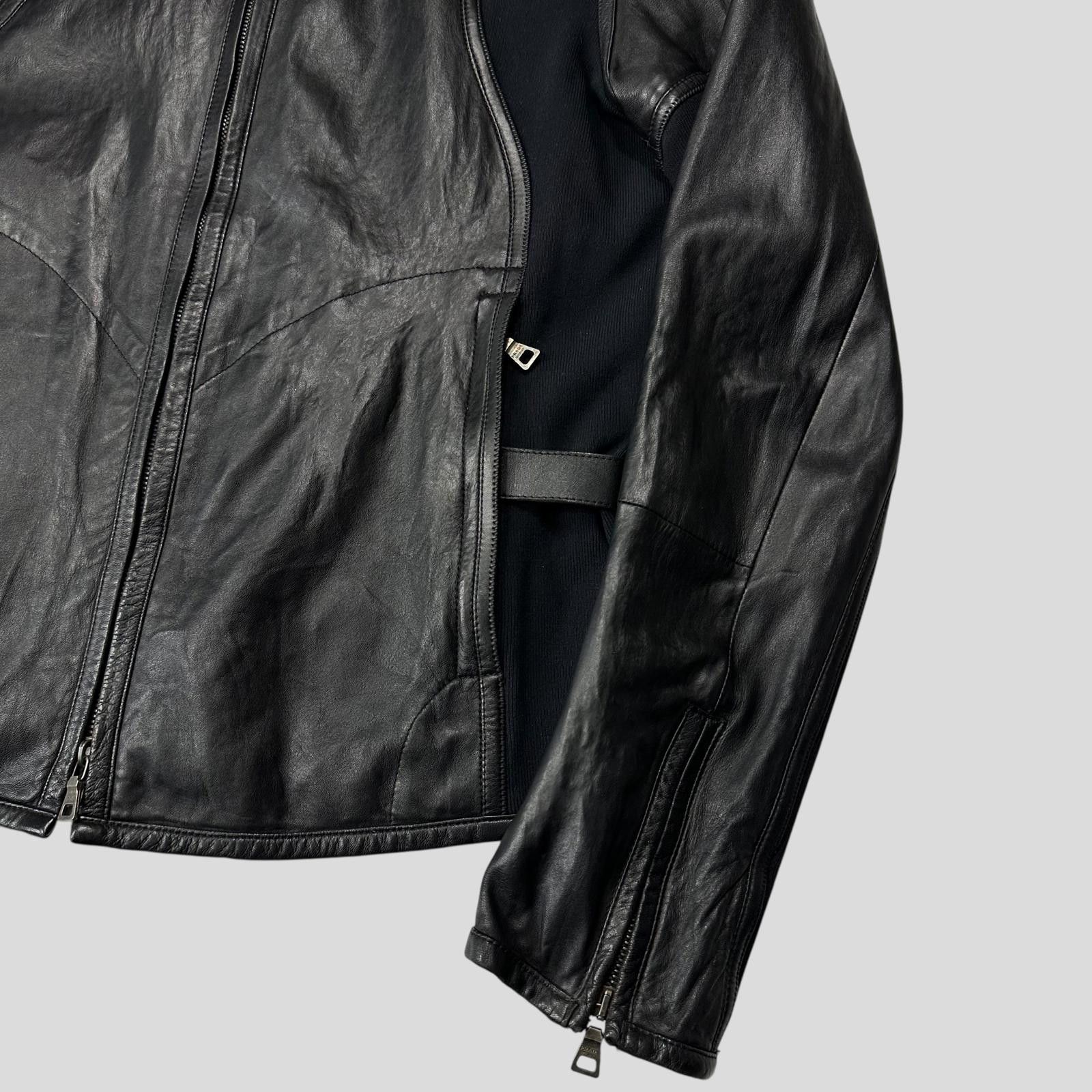 Prada Prada Sport SS00 Leather Biker Curved Panelled Moto Jacket S Size US S / EU 44-46 / 1 - 2 Thumbnail