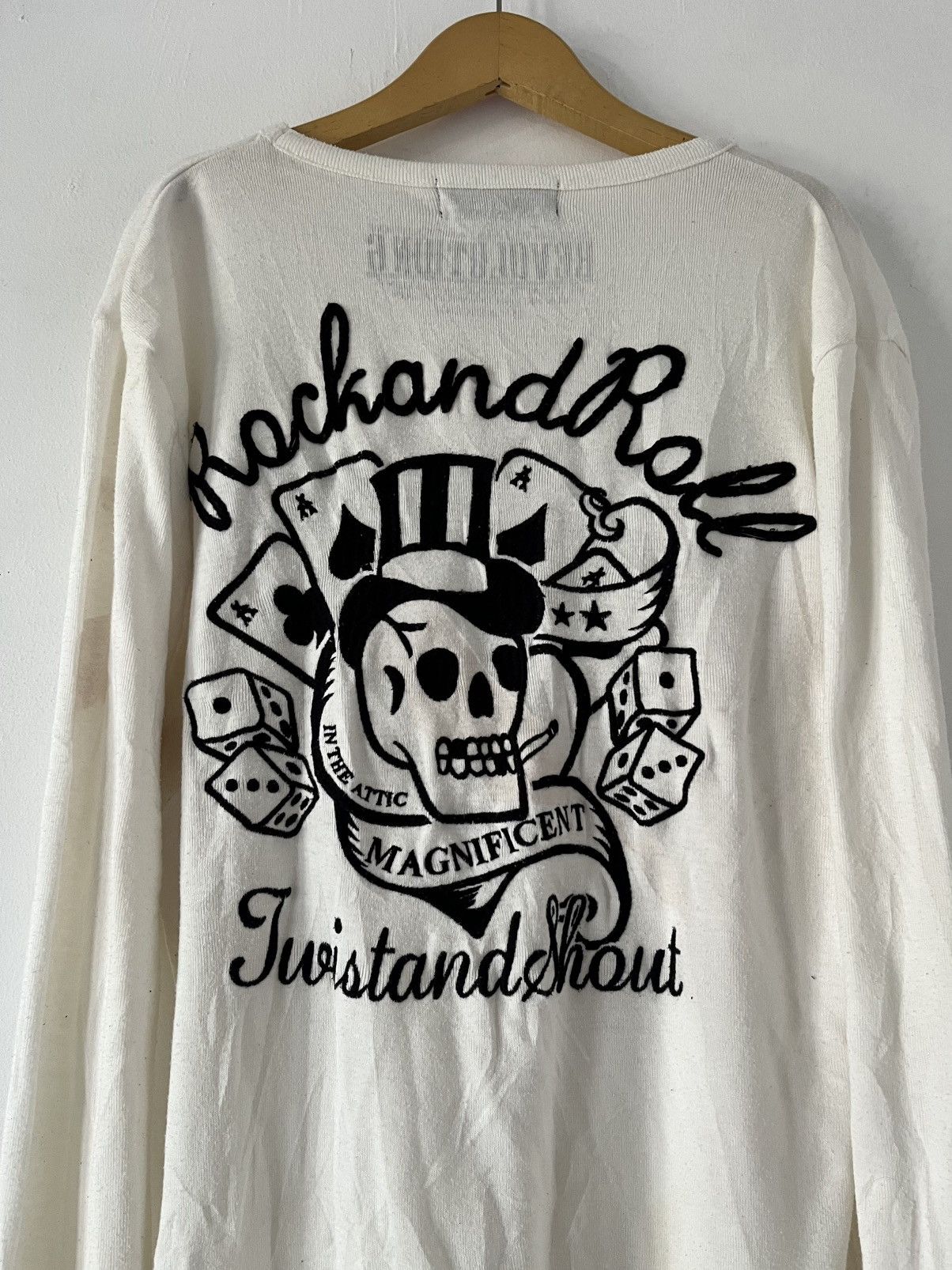 In The Attic Rare In The Attic Rock&Roll Embroidered Skull Big Logo Shirt Size US M / EU 48-50 / 2 - 4 Thumbnail