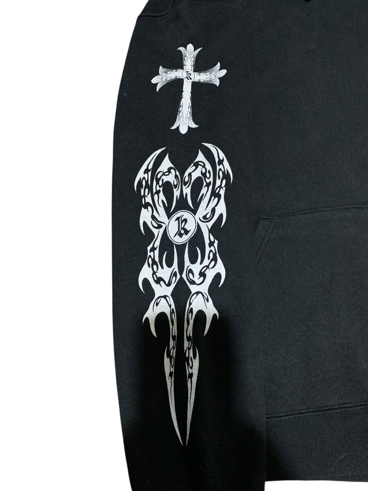 Beauty Beast Vintage KARMA tribal cross gothic punk fur hoodie oversized Size US M / EU 48-50 / 2 - 4 Thumbnail