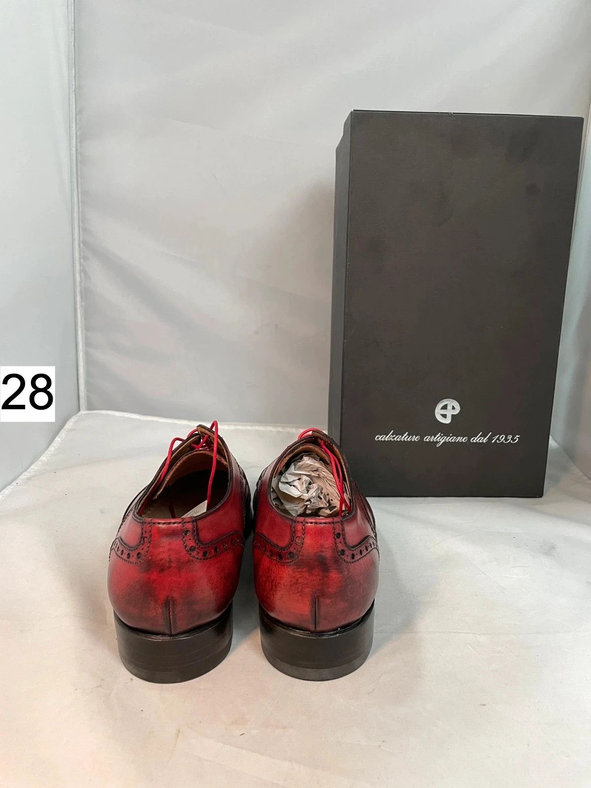 Enrico Coveri Enrico Piaceri Formal Red Leather Shoes Size US 9 / EU 42 - 2 Thumbnail