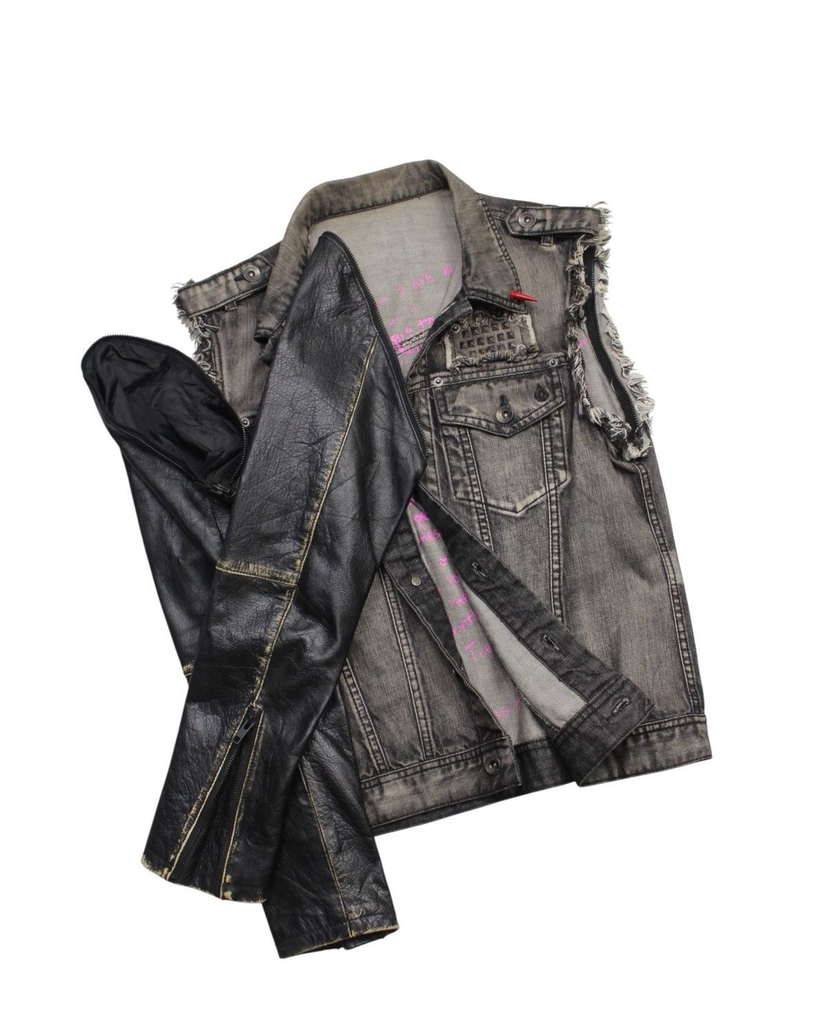 Hysteric Glamour AW2021 VOLCOM JAPAN “LEATHER REBEL” DETACHABLE JACKET Size US S / EU 44-46 / 1 - 13 Thumbnail