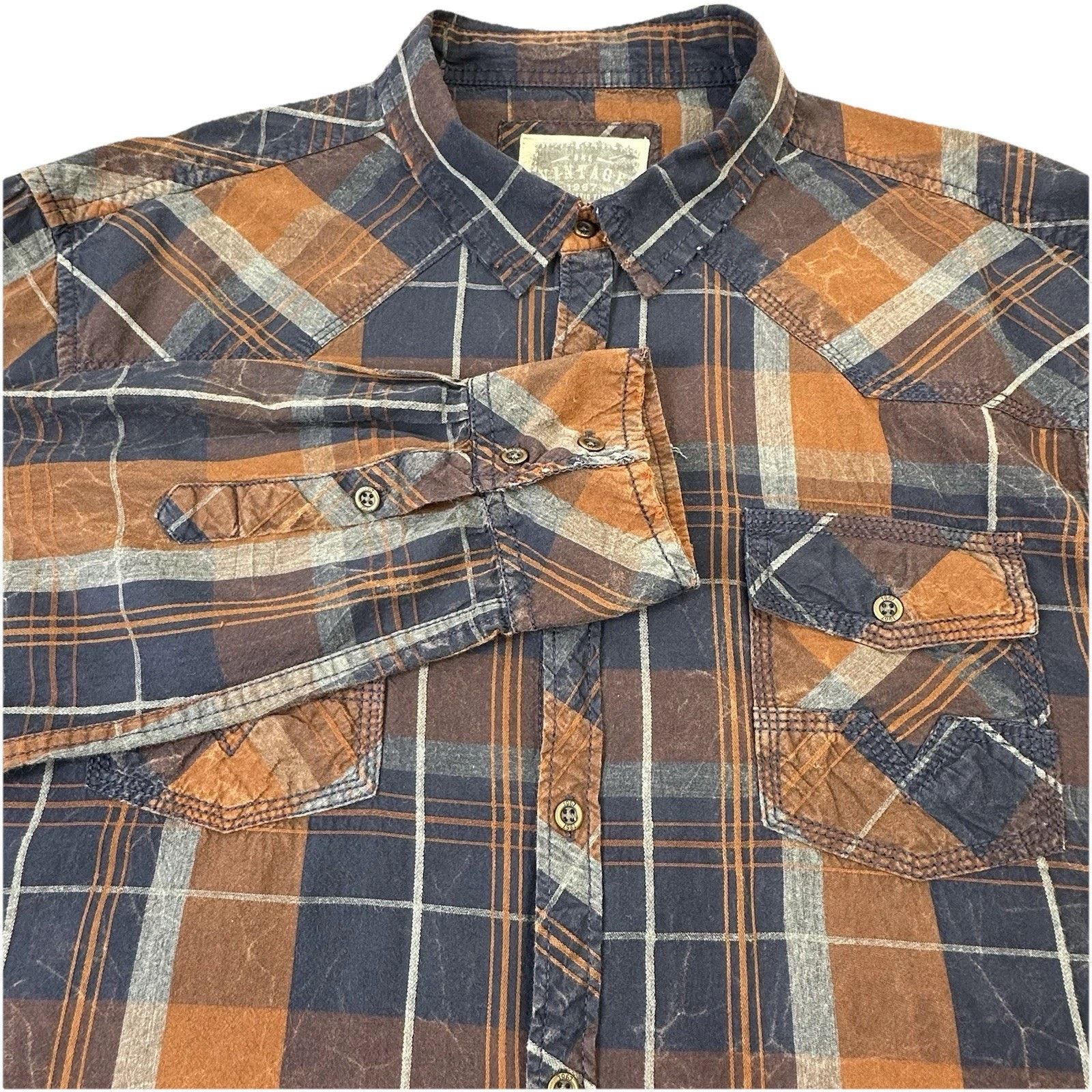 BKE BKE Vintage 67 Men’s XL Athletic Fit Western Button Up EUC Size US XL / EU 56 / 4 - 1 Thumbnail