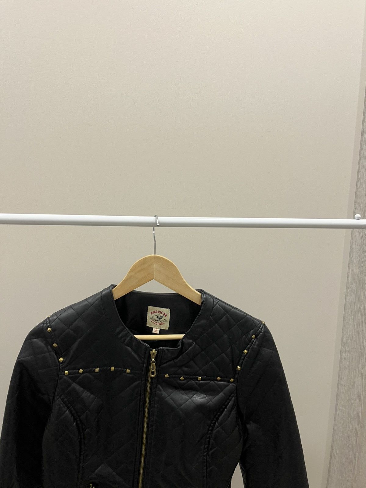 Vintage Vintage 90s Woman Cropped Boxy Leather Racing Jacket Hype Size M / US 6-8 / IT 42-44 - 2 Thumbnail