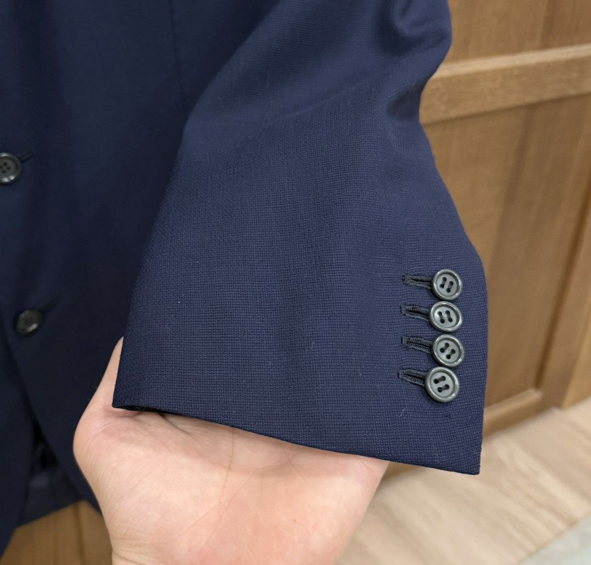 Kiton Kiton Napoli Navy Blue Wool Blazer Three Button Jacket Size 42R - 6 Thumbnail