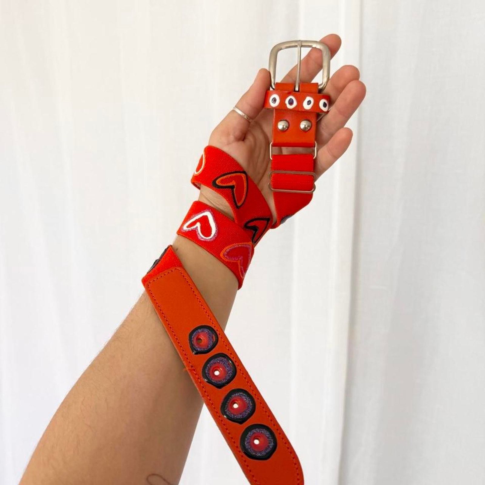 Other ✿ y2k heart belt ⋆ hand painted ✿ Size ONE SIZE - 3 Thumbnail