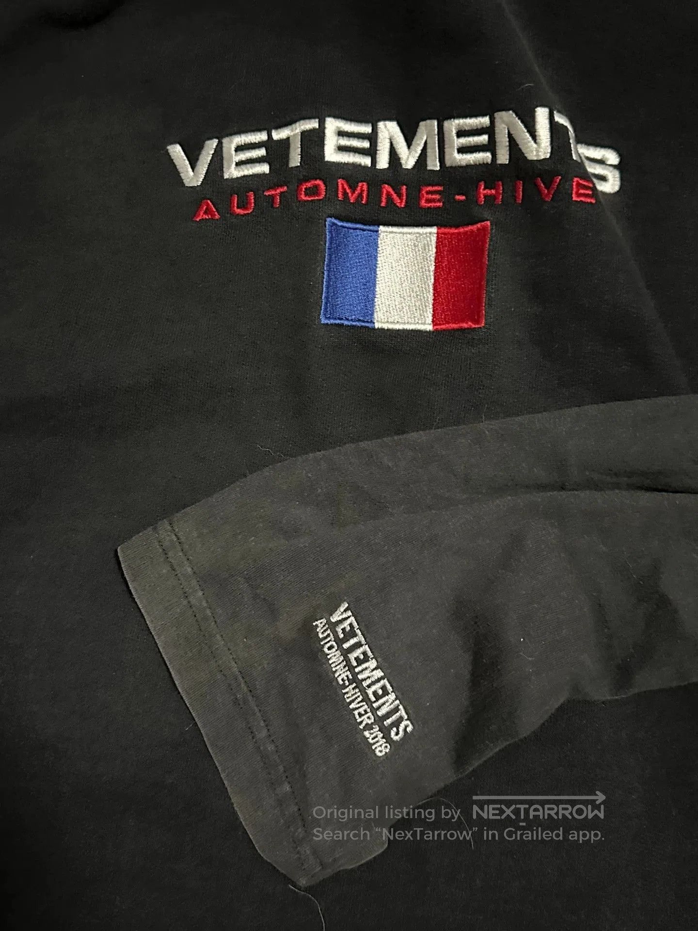 Vetements Vetements Layered Hoodie French Flag Embroidery . Size US S / EU 44-46 / 1 - 3 Thumbnail