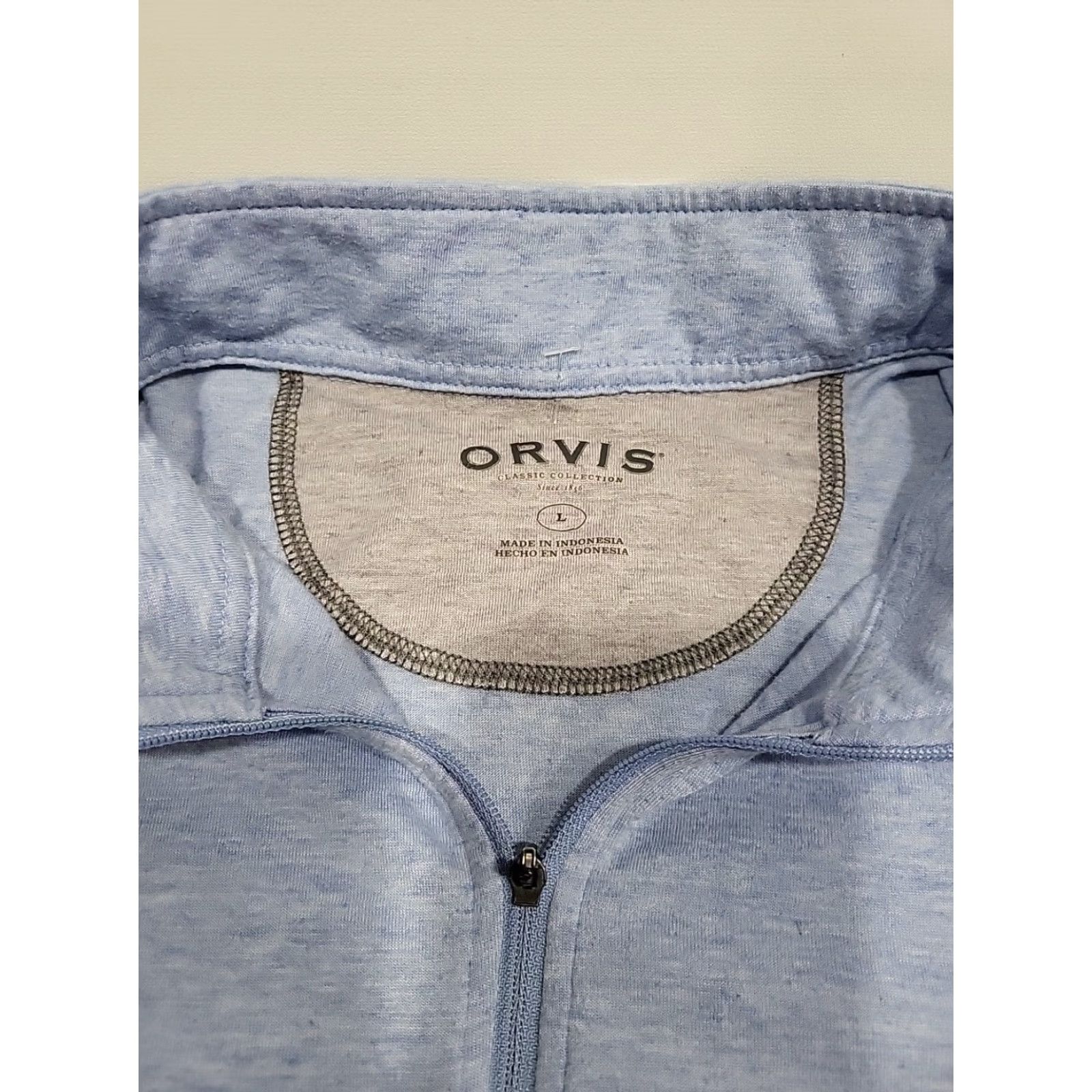 Orvis Orvis Sweatshirt Pullover L 1/4 Zip Blue Mens Regular Size 44" Chest Size US L / EU 52-54 / 3 - 3 Thumbnail