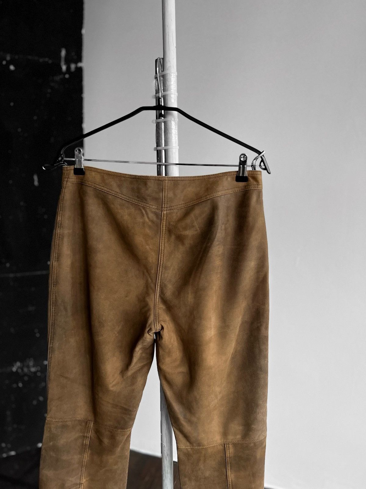 Leather × Luisa Cerano Luisa Cerano Womens Brown Leather Trousers Pants RRP €800 Size 30" / US 8 / IT 44 - 4 Thumbnail