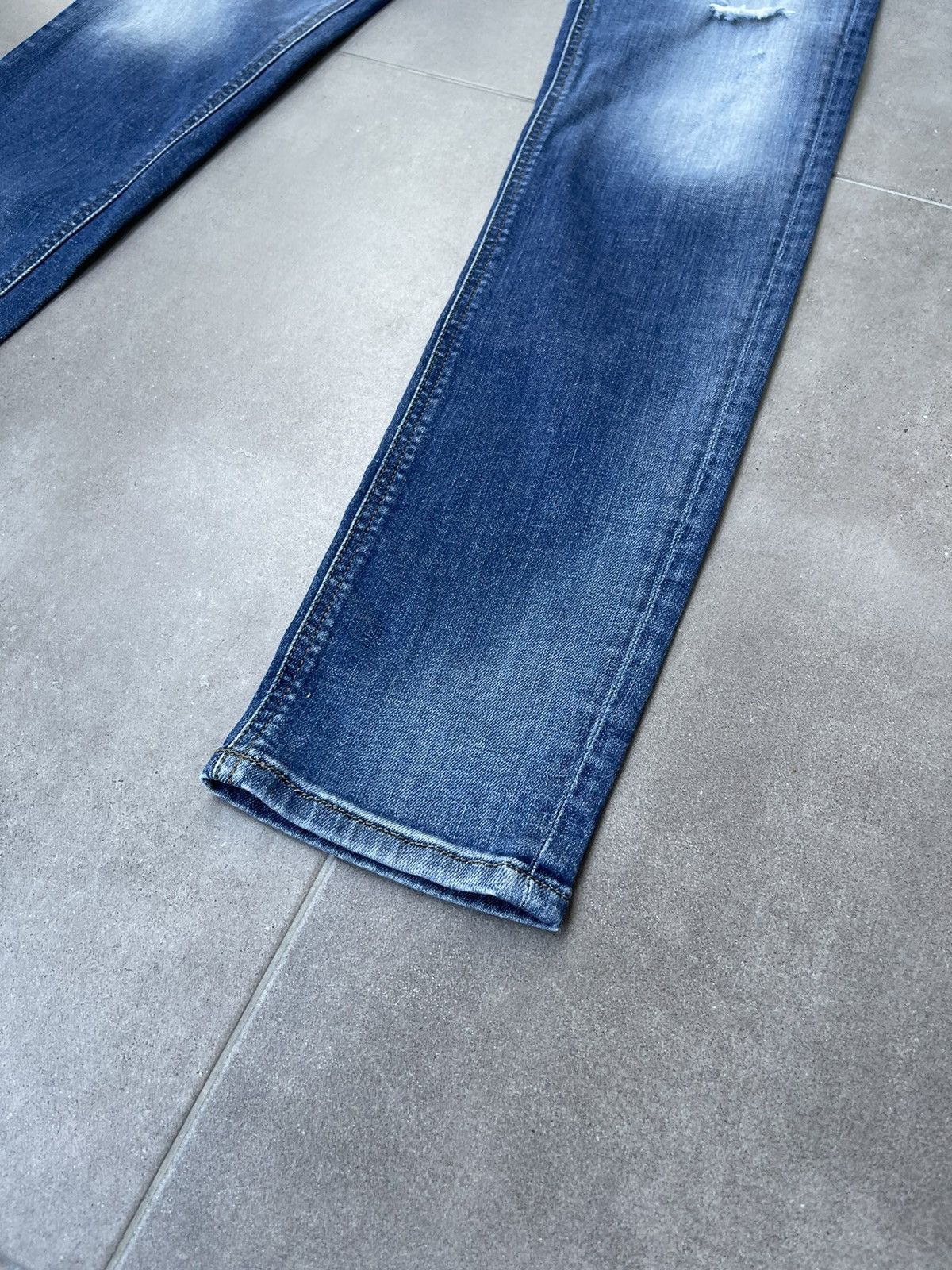 Diesel Diesel SLEENKER Distressed Multi Indigo Denim Pants Size US 31 - 11 Thumbnail