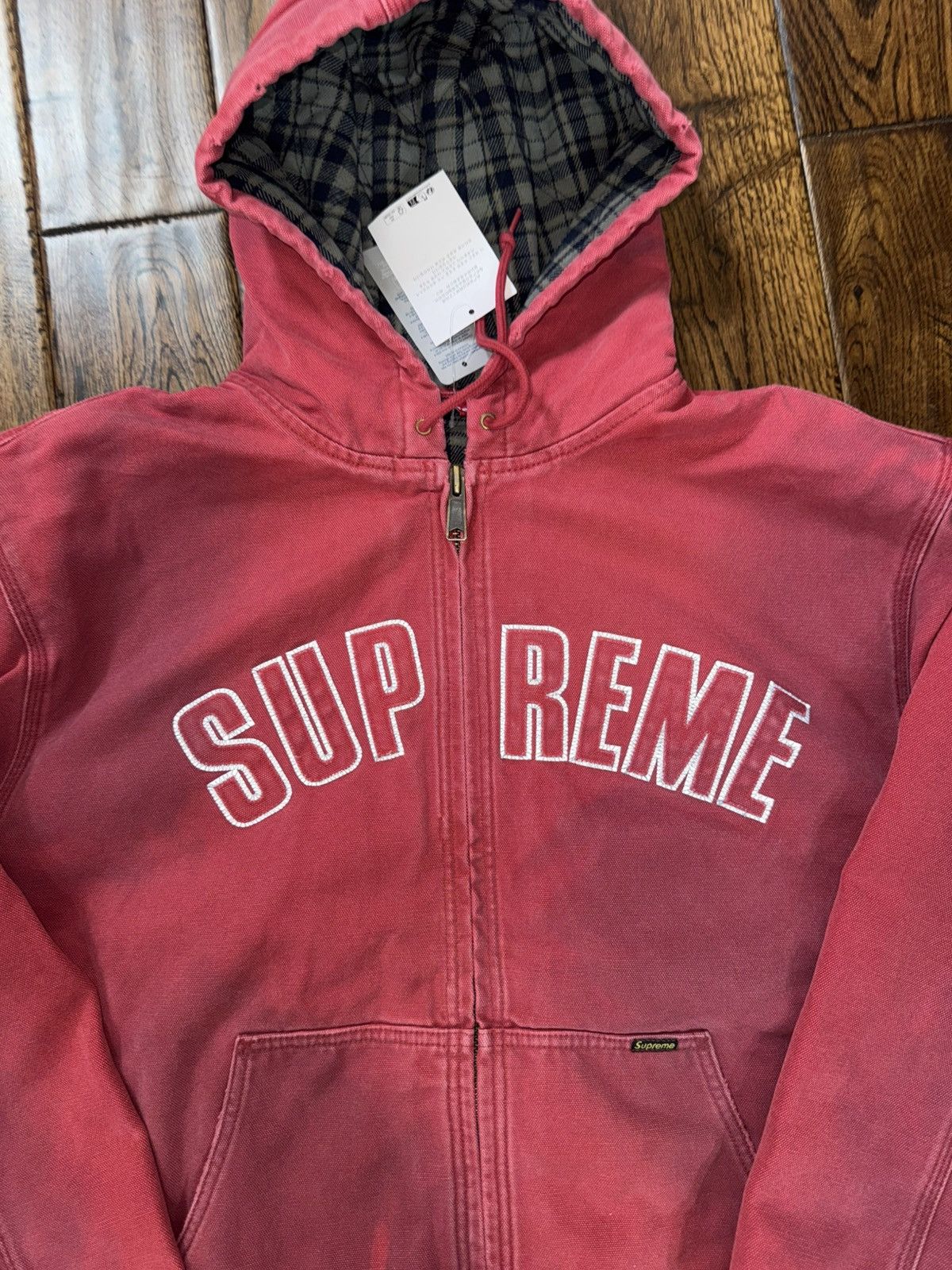 Supreme Supreme Reflective Arc Denim Work Jacket Red Size US XL / EU 56 / 4 - 2 Thumbnail