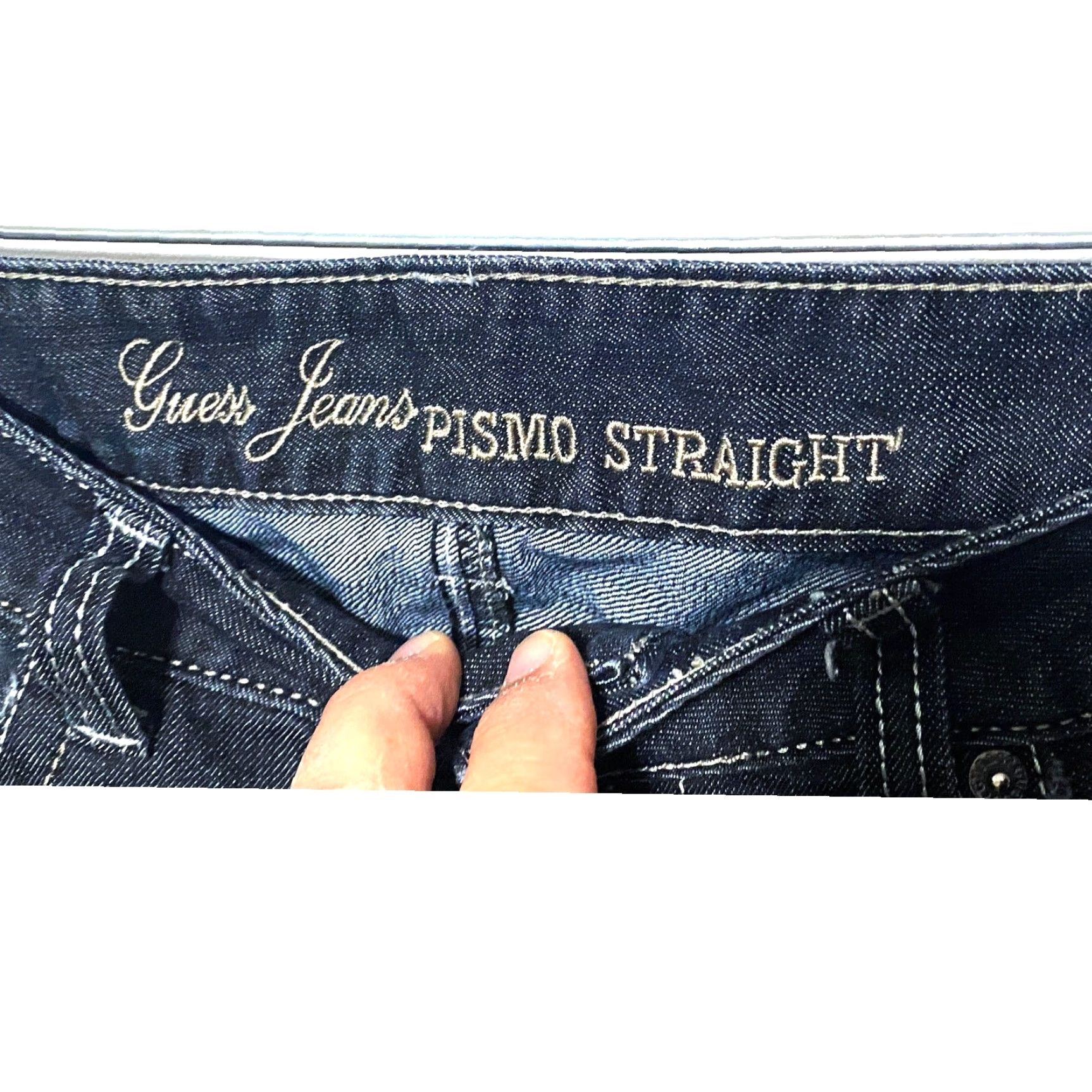 Guess Guess Jeans Pismo Straight Denim Womens 29 Dark Wash Stretch Capsule Normcore Jeans Mens? Size 29" - 6 Thumbnail