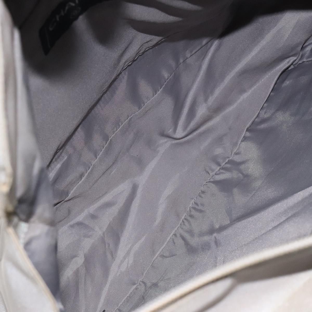 Chanel CHANEL Tote Bag Pvc Canvas Greige Silver CC Size ONE SIZE - 16 Thumbnail