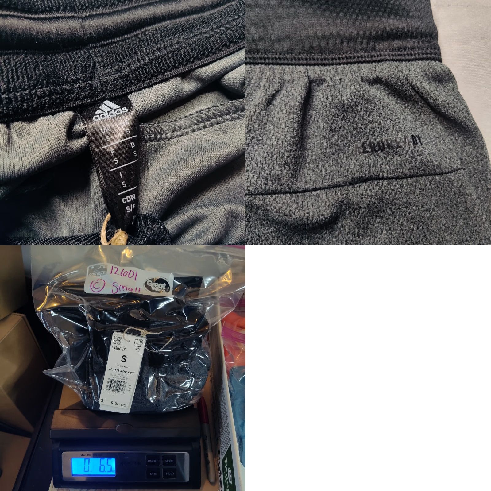 Adidas ADIDAS Men Small Black Melange Axis 20 Knit Textured Training Shorts NEW Size US 29 - 9 Thumbnail