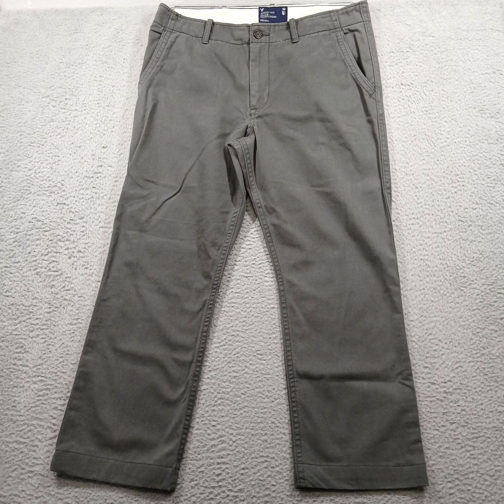 American Eagle Outfitters American Eagle Flat Front Chino Pants Men 38x32 Charcoal Grey NWT - Wide Fit Size US 38 / EU 54 - 2 Thumbnail