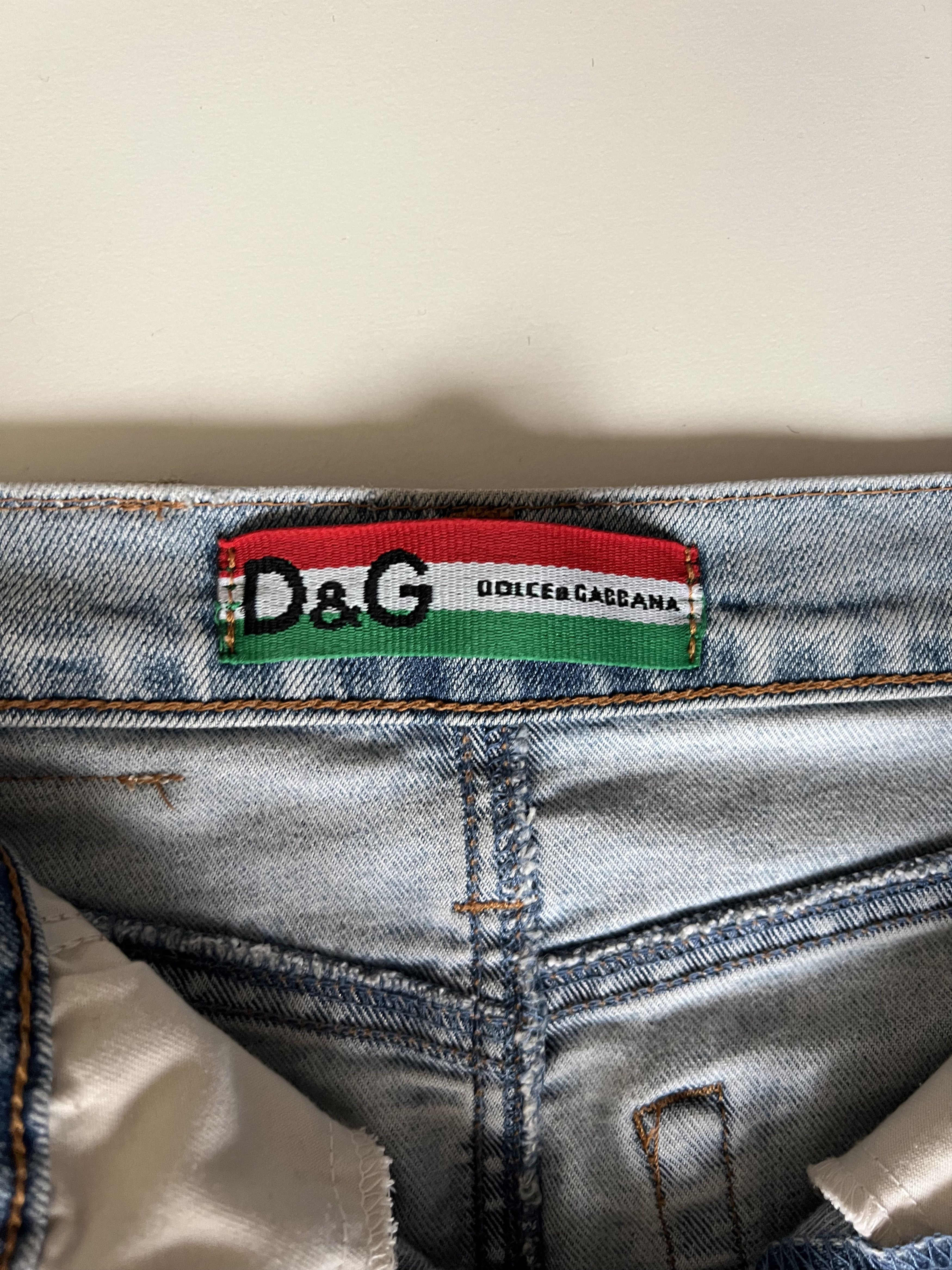 Dolce & Gabbana Dolce & Gabbana Denim Mini Skirt – Early 2000s Y2K Italy Size 27" / US 4 / IT 40 - 3 Thumbnail