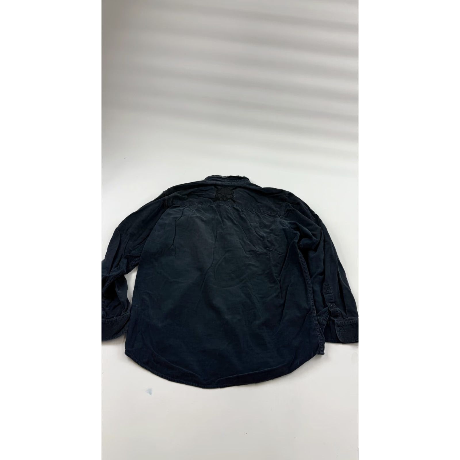 Harley Davidson Harley-Davidson Shirt Mens M Blue Corduroy Long Sleeve Skull Biker HD Size US M / EU 48-50 / 2 - 7 Thumbnail