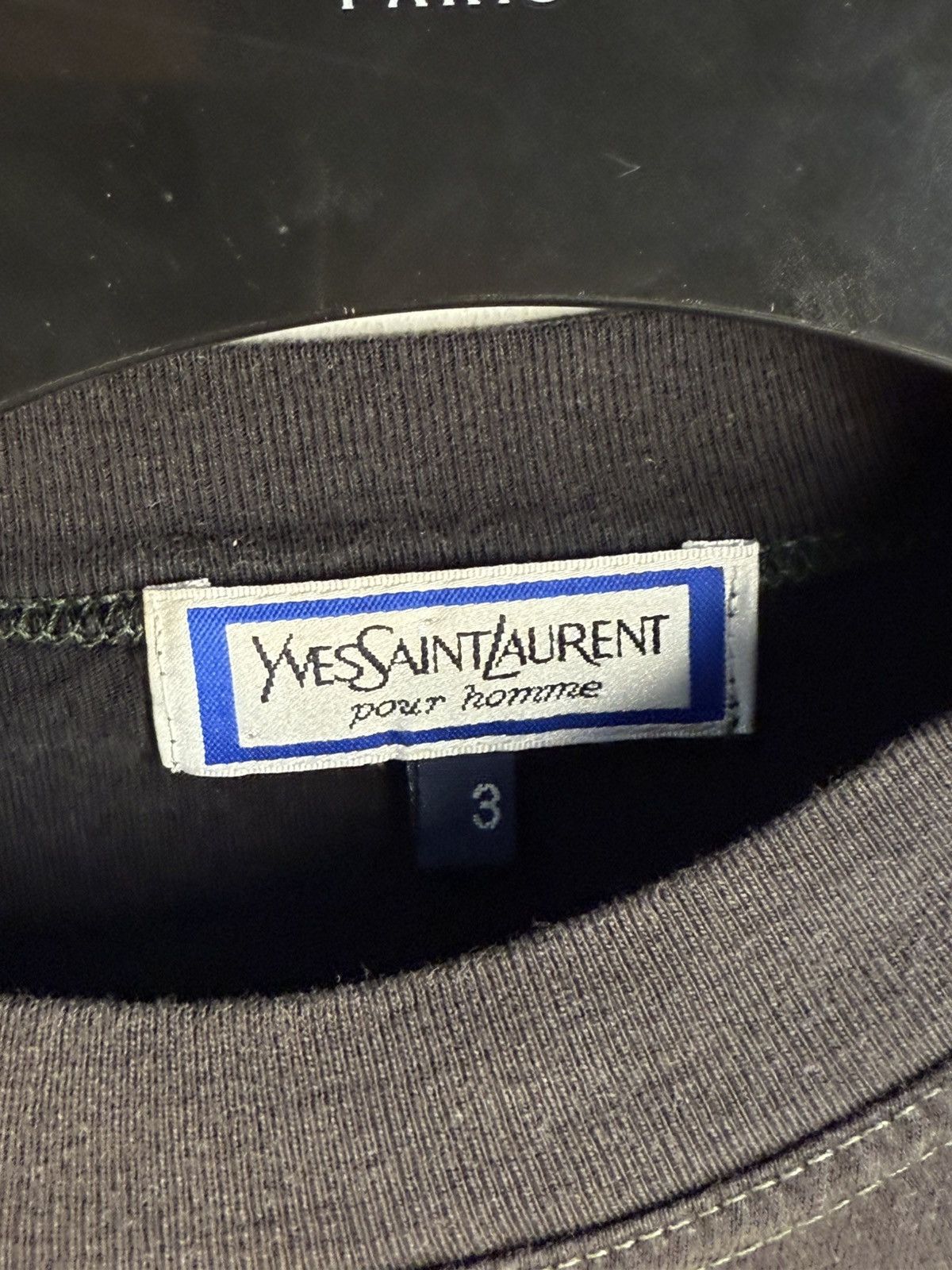 Yves Saint Laurent 90s YSL T-Shirt Big Logo Black Shirt Vintage Tee Size US M / EU 48-50 / 2 - 8 Thumbnail