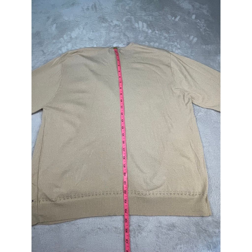 Other Vintage Napa Valley Cardigan Sweater Beige Embroidered Size L / US 10 / IT 46 - 6 Thumbnail