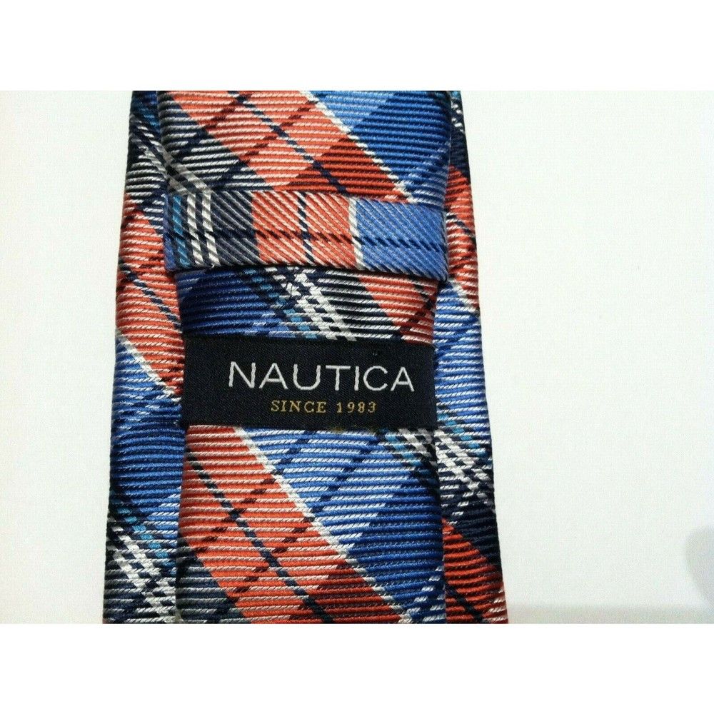 Nautica NAUTICA MENS NEW MULTICOLOR 100%SILK PLAID TIE WIDTH: 3 1/4" Size ONE SIZE - 2 Thumbnail