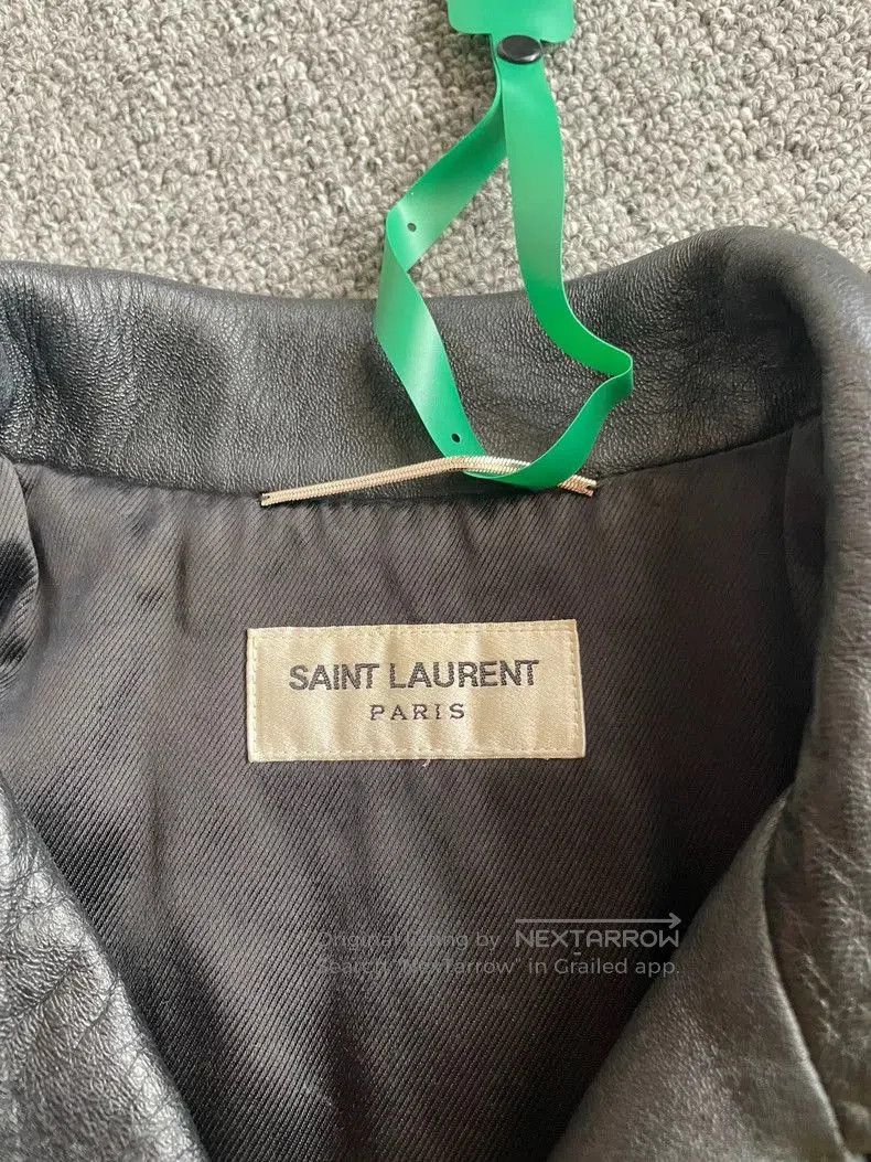 Saint Laurent Paris Saint Laurent Leather Jacket with Lips Design. Size US L / EU 52-54 / 3 - 5 Thumbnail